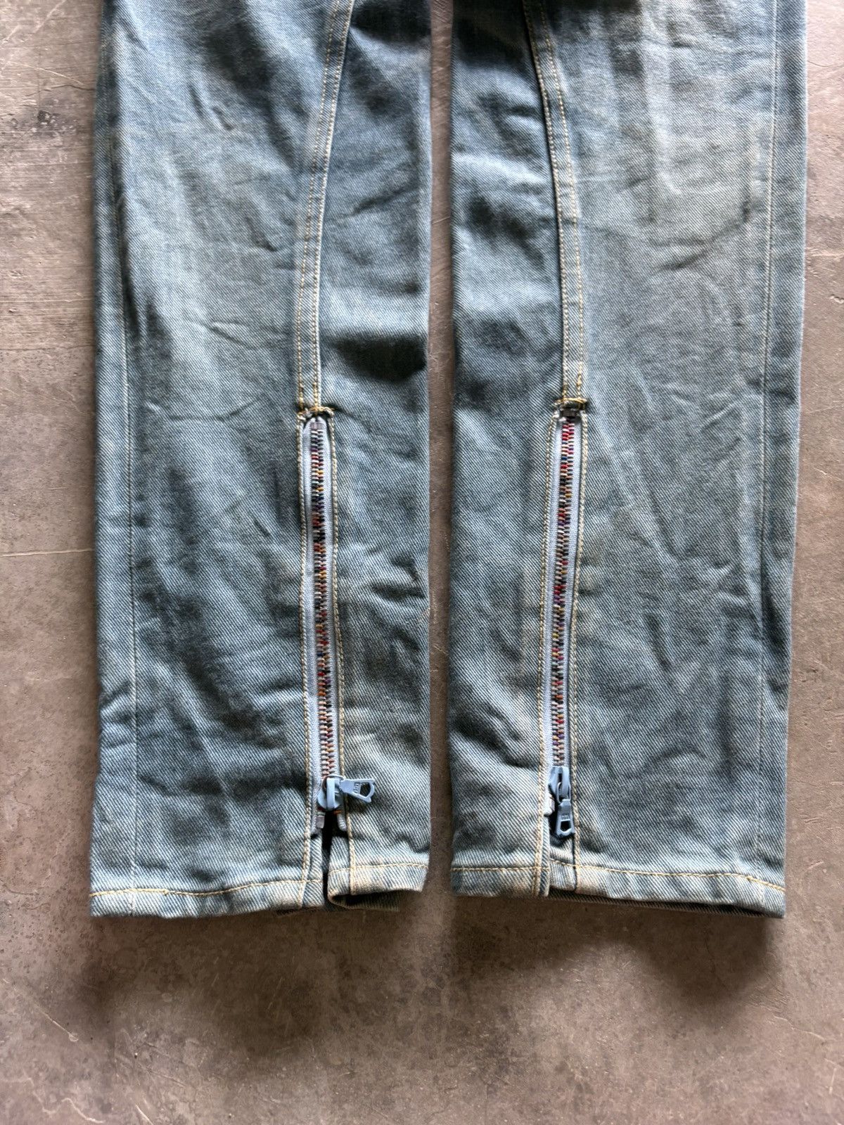 Diet Butcher Slim Skin RARE diet butcher slim skin jeans rainbow zipper leg Size US 32 / EU 48 - 14 Thumbnail
