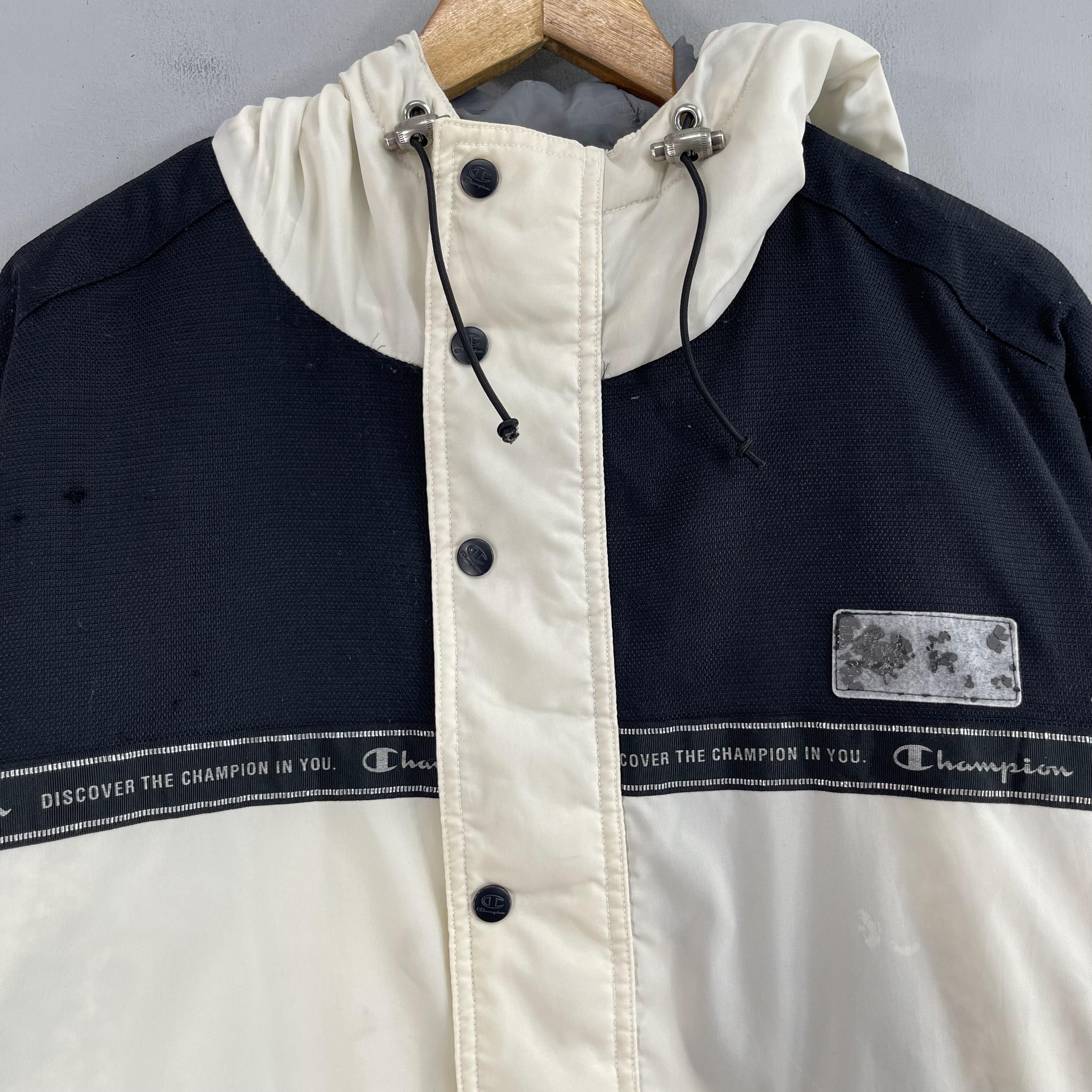 Champion × Vintage Vintage CHAMPION Winter Snow Parka Hoodie Jacket Size US M / EU 48-50 / 2 - 2 Thumbnail