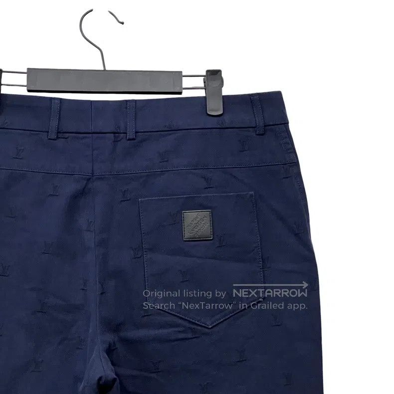 Louis Vuitton Louis Vuitton size US 52 Navy blue logo jacquard slacks pan Size US 36 / EU 52 - 3 Thumbnail
