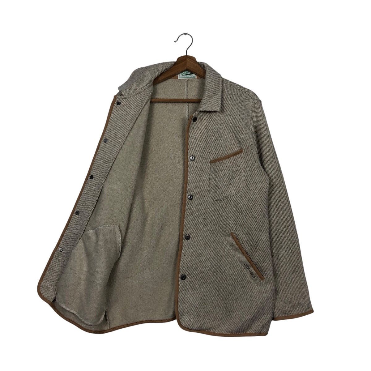 Japanese Brand 📌Vintage Wool Chore Jacket Button Crocodile Size US L / EU 52-54 / 3 - 12 Thumbnail