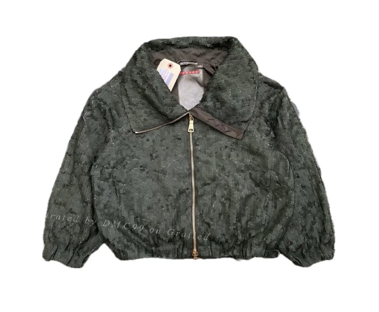 Vintage Vintage Prada 2000s Sample Sequined Cropped Jacket Size M / US 6-8 / IT 42-44 - 1 Thumbnail