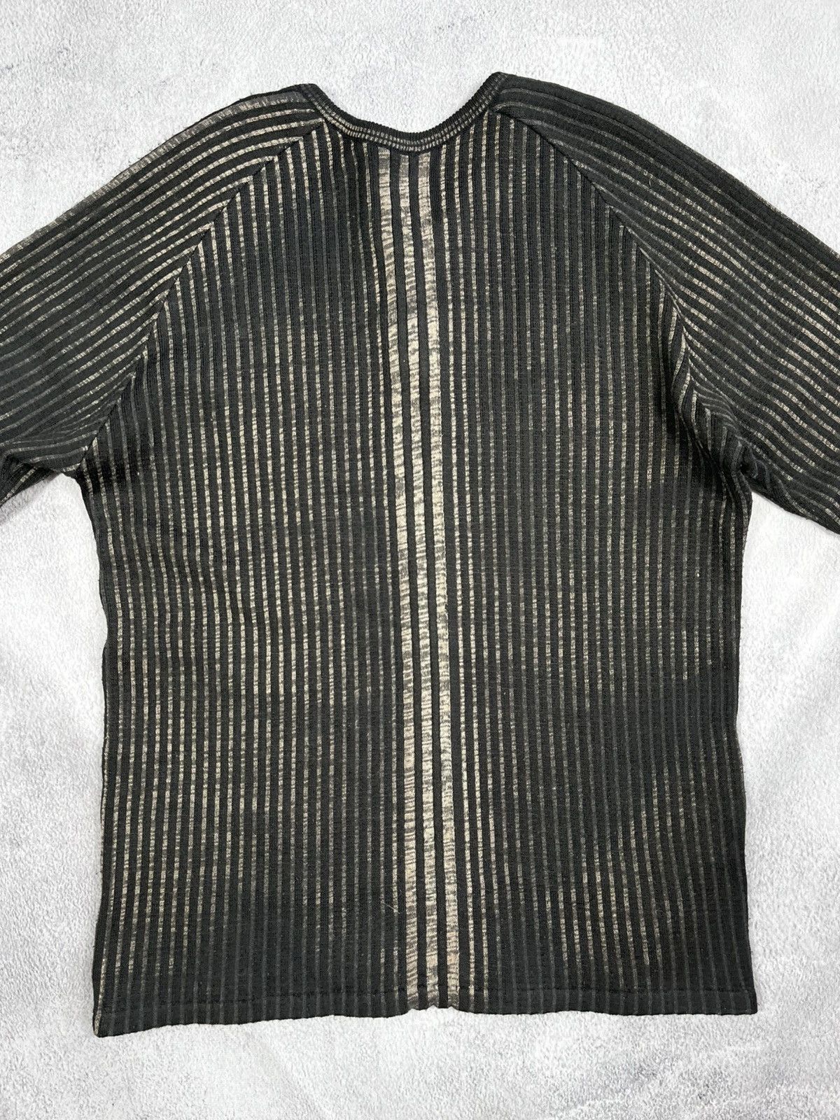 Japanese Brand × Vintage Vintage Y2K faded ribbed 00s style 1/4 sweater streetwear Size US L / EU 52-54 / 3 - 8 Thumbnail