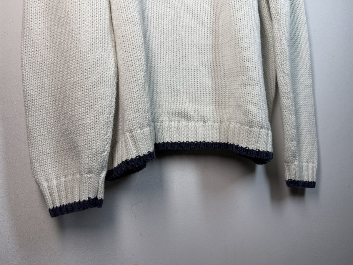 Yves Saint Laurent Heavy White YSL Sweater Zip Knit Thick YSL Sweatshirt Size US L / EU 52-54 / 3 - 18 Thumbnail