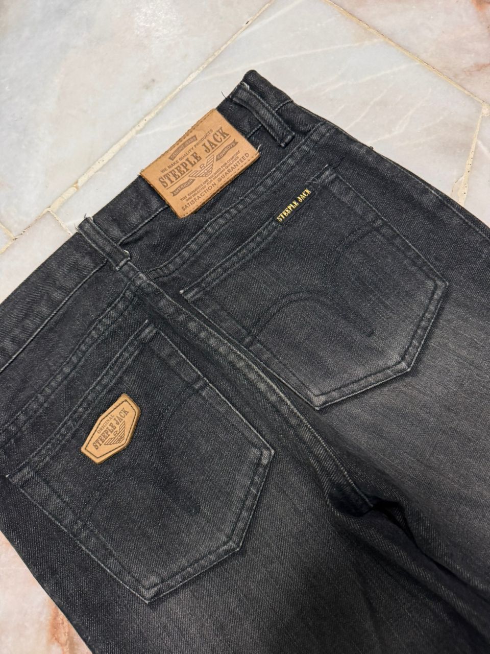 Tornado Mart 💥BELL BOTTOM💥BAGGY FLARE STEEPLE JACK MUDWASH DISTRESSED Size US 28 / EU 44 - 14 Thumbnail