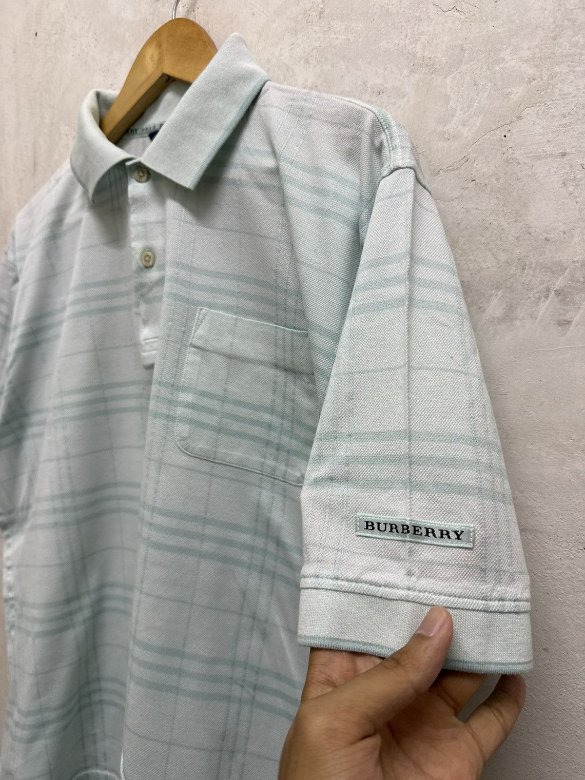 Burberry Vintage Burberry Golf Checkered Polo Shirt Size US L / EU 52-54 / 3 - 3 Thumbnail