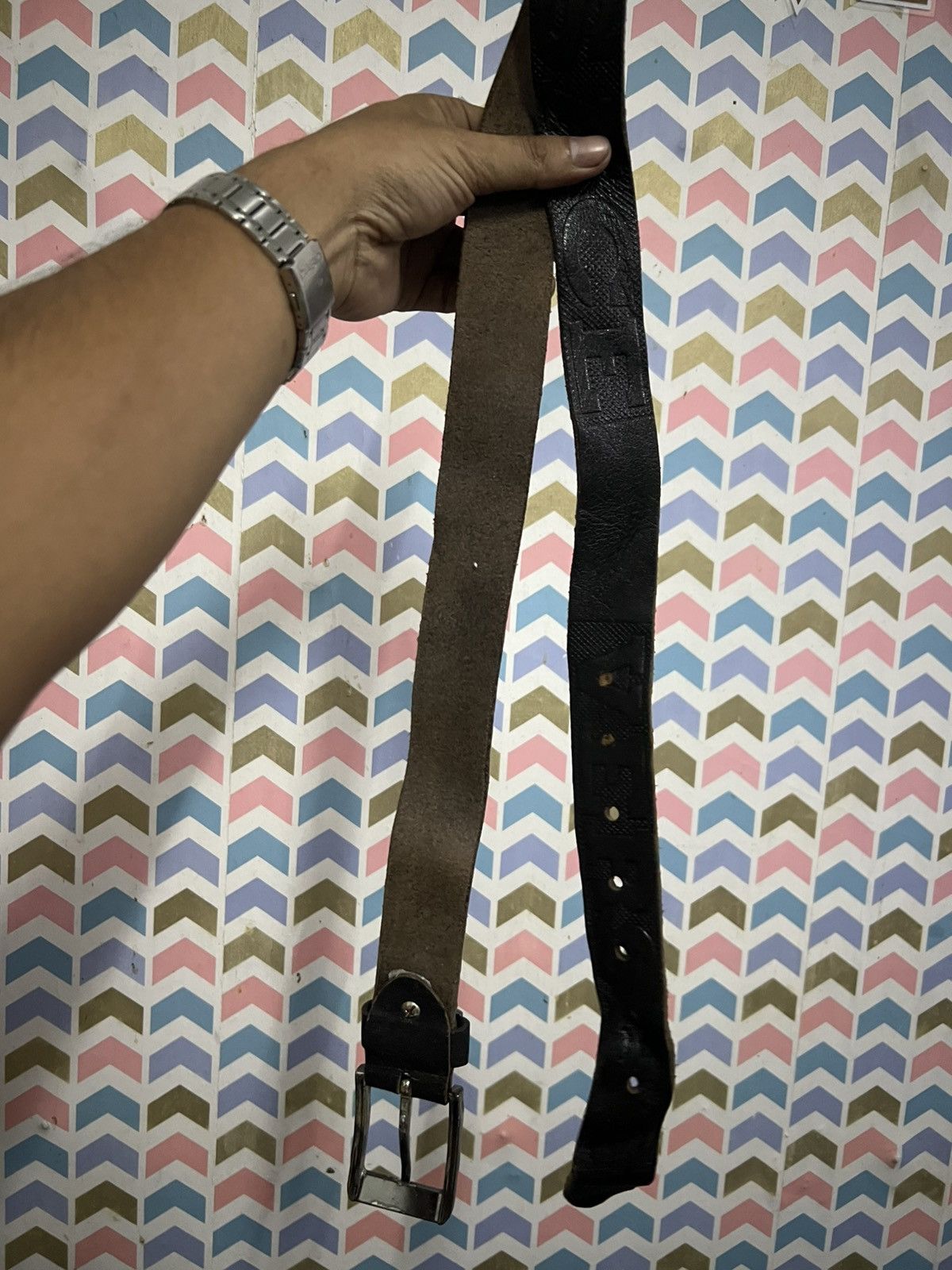 Versace Vintage Versace Belt Leather Size 34 - 6 Thumbnail