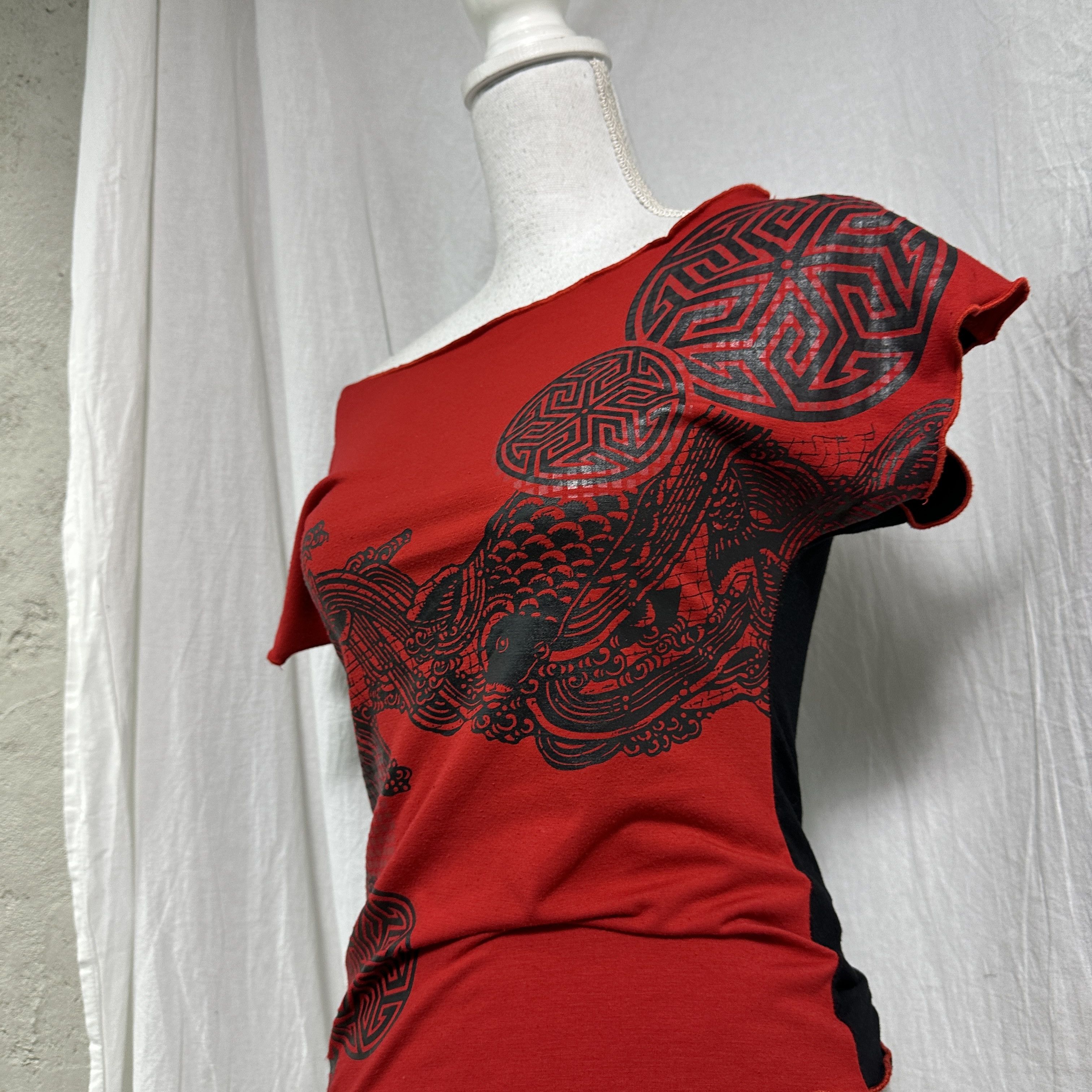Vintage Vintage Avant Garde Grunge Printed Top Y2K Size S / US 4 / IT 40 - 5 Thumbnail