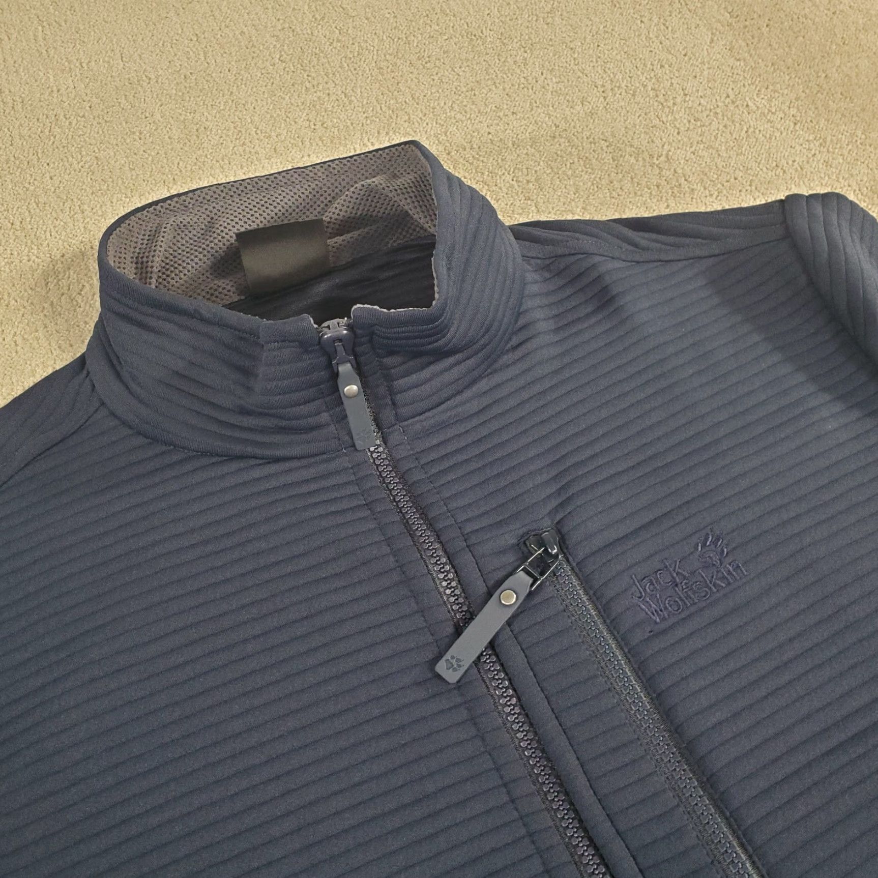 Jack Wolfskin Jack Wolfskin Modesto Jacket Mens 2XL Blue Full Zip Ribbed Lightweight Logo Size US XXL / EU 58 / 5 - 2 Thumbnail