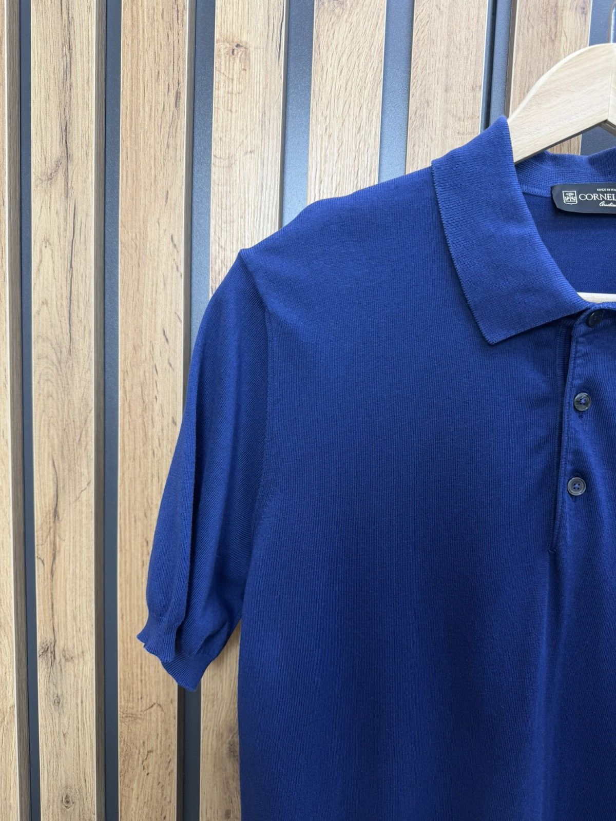 Corneliani Corneliani Knit Polo Shirt Blue Size 50 Size US M / EU 48-50 / 2 - 4 Thumbnail