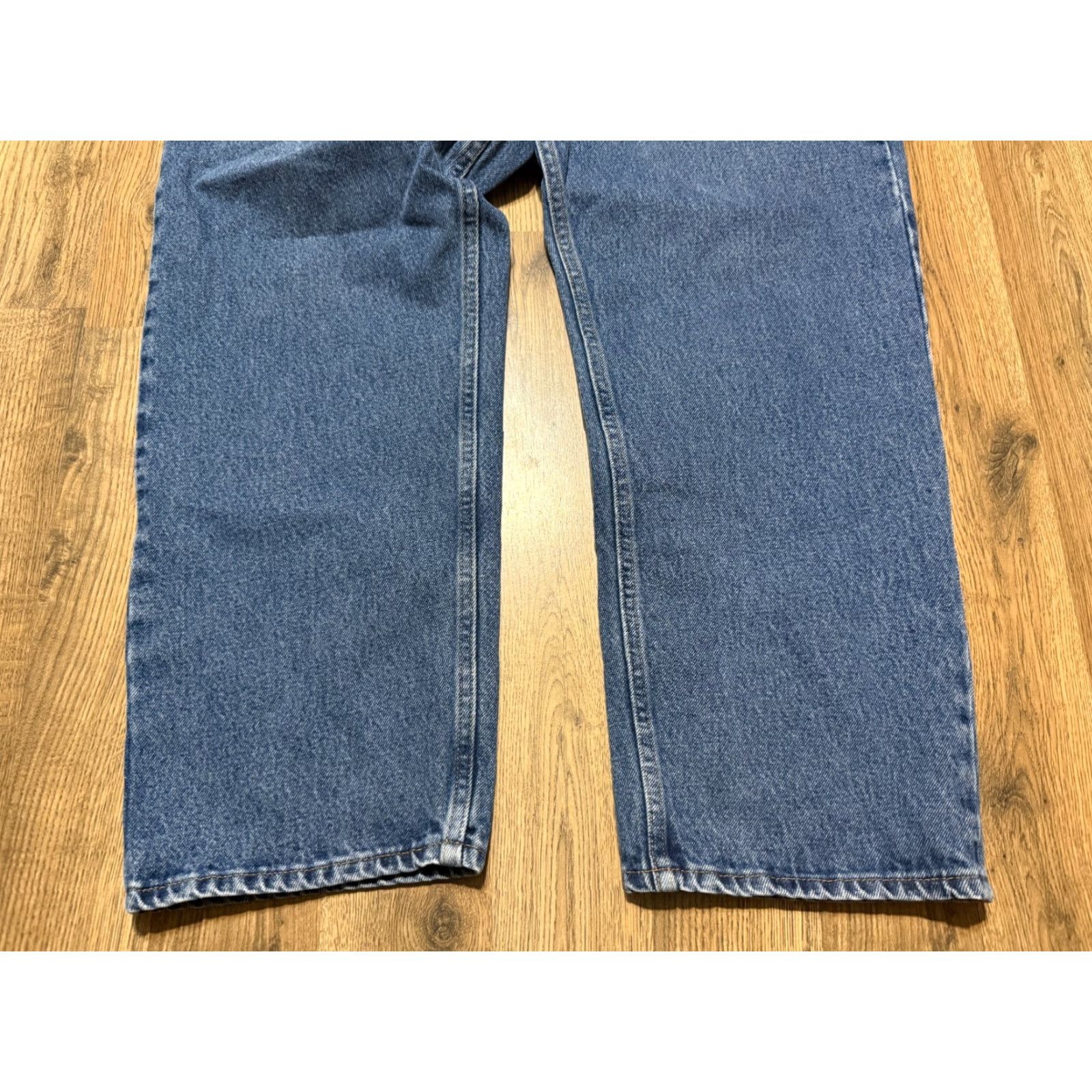 Wrangler Wrangler Jeans Mens 40x30 Blue Denim Straight Leg Pockets Medium Wash Regular Inseam 30in 5-Pocket Design Vintage: No) Size US 40 / EU 56 - 3 Thumbnail