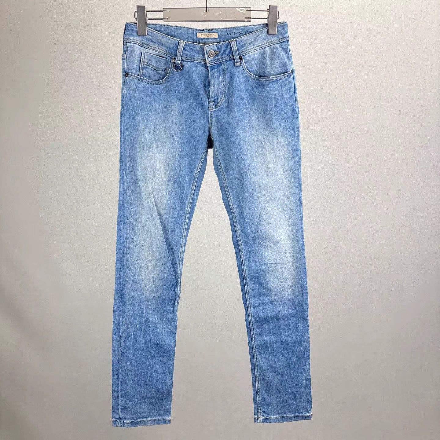 Burberry BURBERRY Washed Blue Jeans K1 Size US 27 - 5 Thumbnail