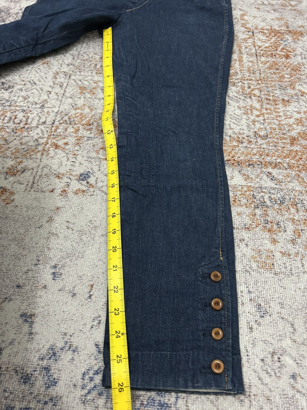 45rpm 45Rpm Japan Denim Bottom button Pants Size US 27 - 19 Thumbnail