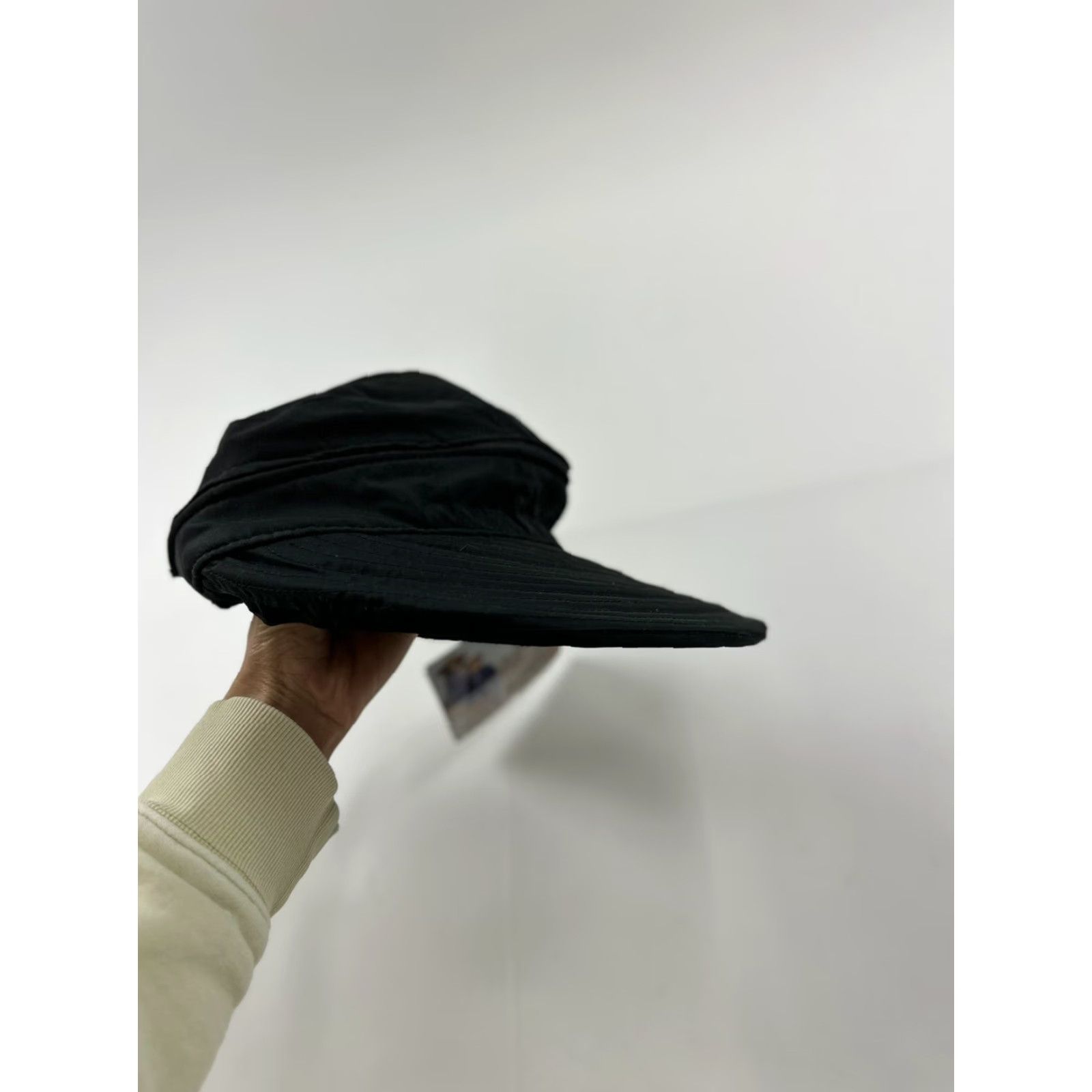 Vintage Swimzip Visor Hat Adult OS Black Zipper UPF 50 Size ONE SIZE - 2 Thumbnail