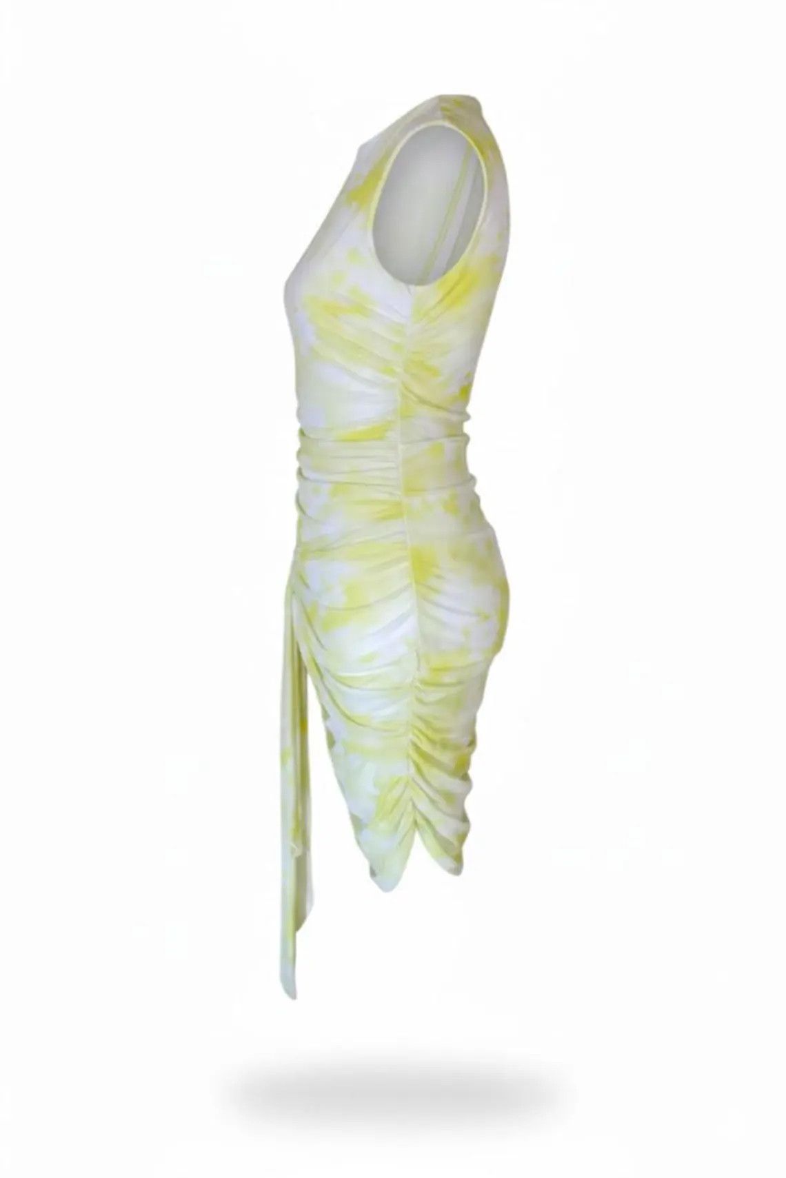 MSGM MSGM Lemon Yellow Midi Dress – Fitted, Runway Archive Size S / US 4 / IT 40 - 3 Thumbnail