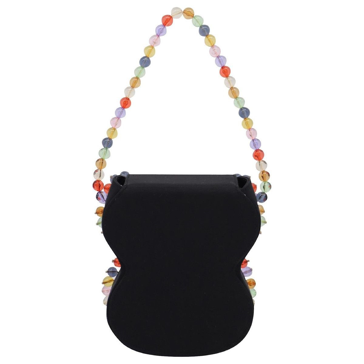 By Far By Far Frida Bead Embellished Black Grosgrain Bag NEW Size ONE SIZE - 5 Thumbnail