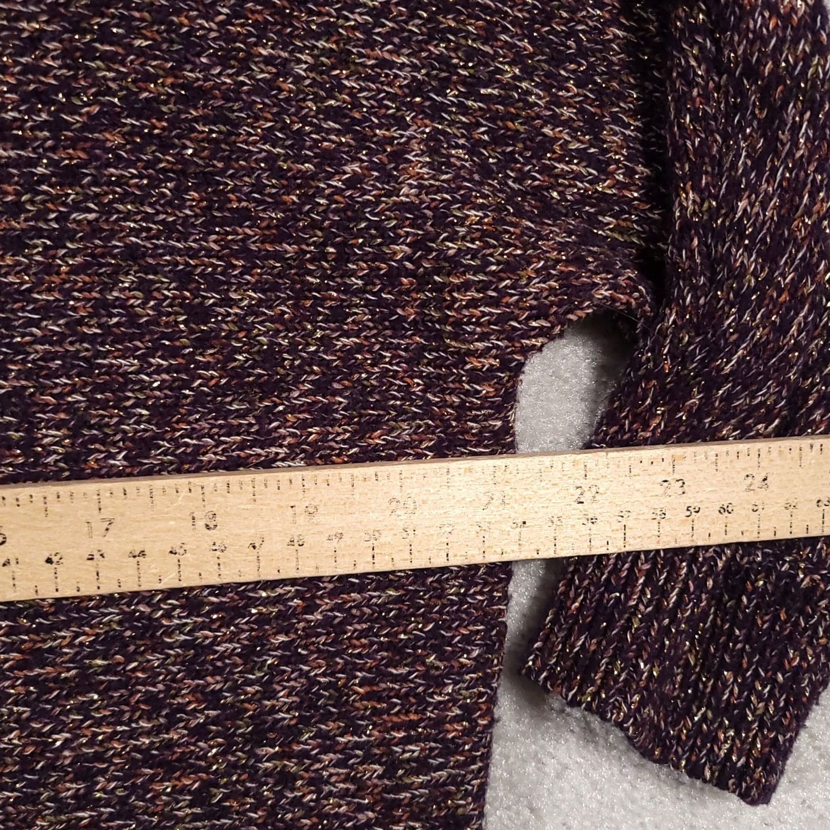 Vintage The Limited Chunky Knit Sweater Women’s Large Purple Metallic 3/4 Sleeve Size L / US 10 / IT 46 - 7 Thumbnail