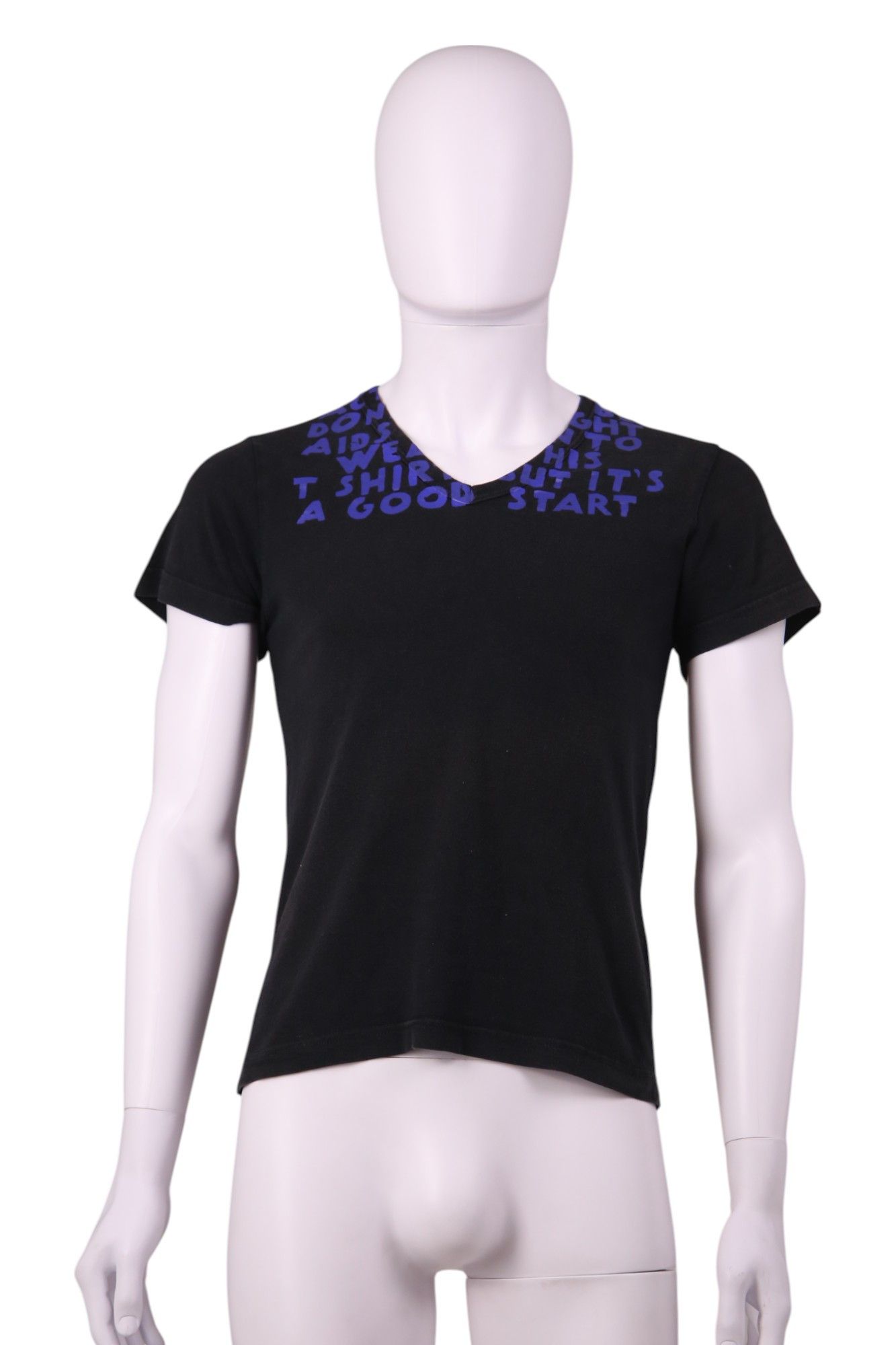 Maison Margiela IDS Charity Black&Blue Tee Size US S / EU 44-46 / 1 - 1 Thumbnail