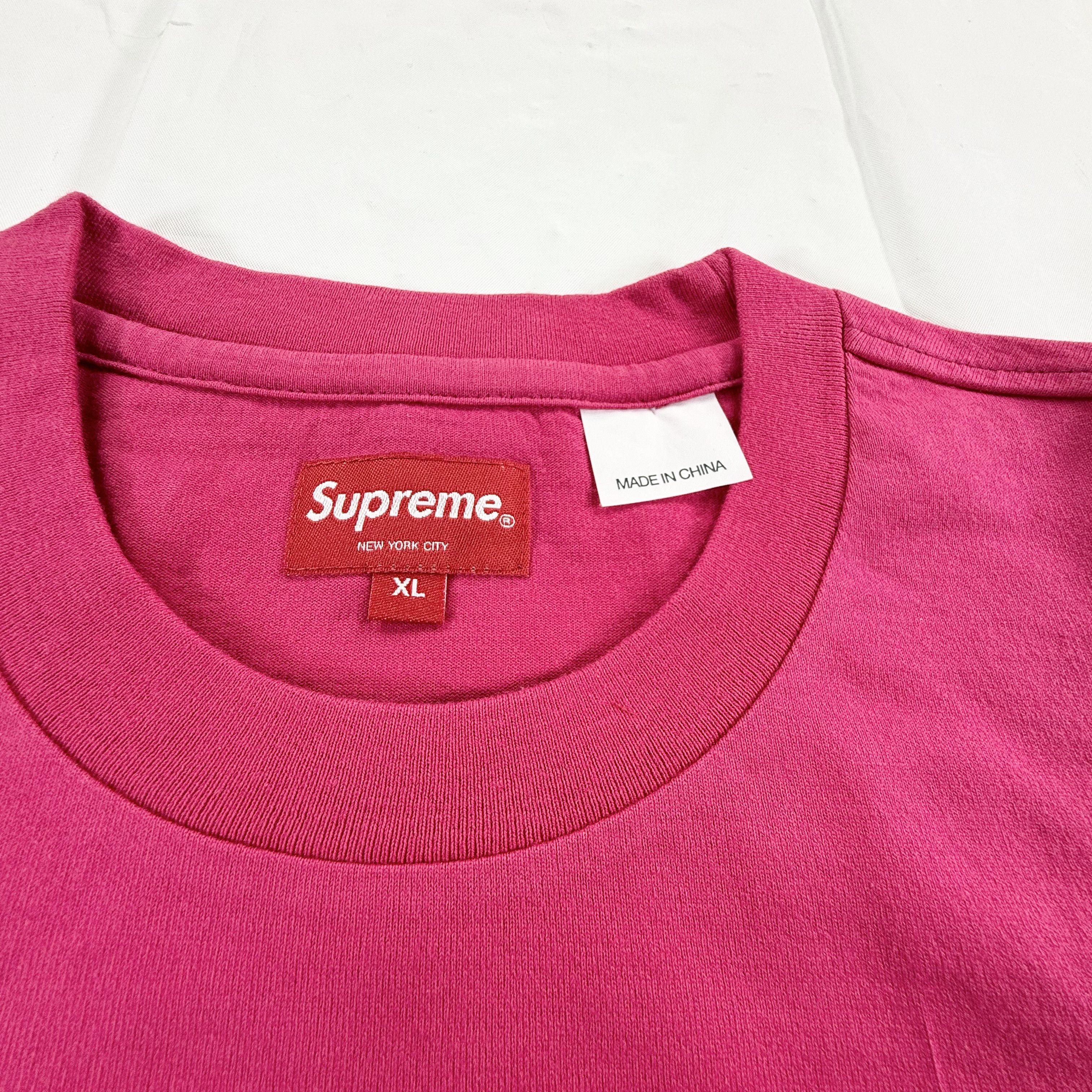 Supreme Supreme Small Box Logo Tee Fuchsia Pink Mens XL T-Shirt Size US XL / EU 56 / 4 - 3 Thumbnail