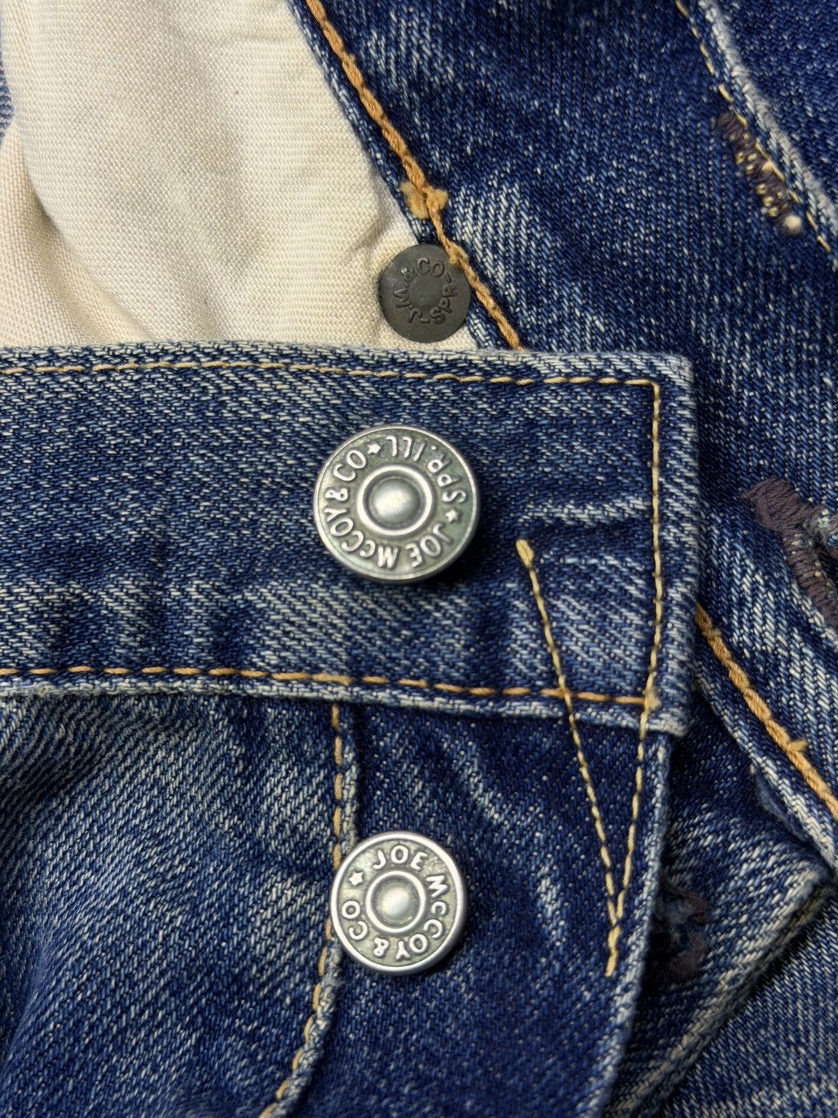 The Real McCoy's Vintage 90s Joe McCoys & Co Selvedge Denim Japan | 1940s W32 Size US 32 / EU 48 - 11 Thumbnail