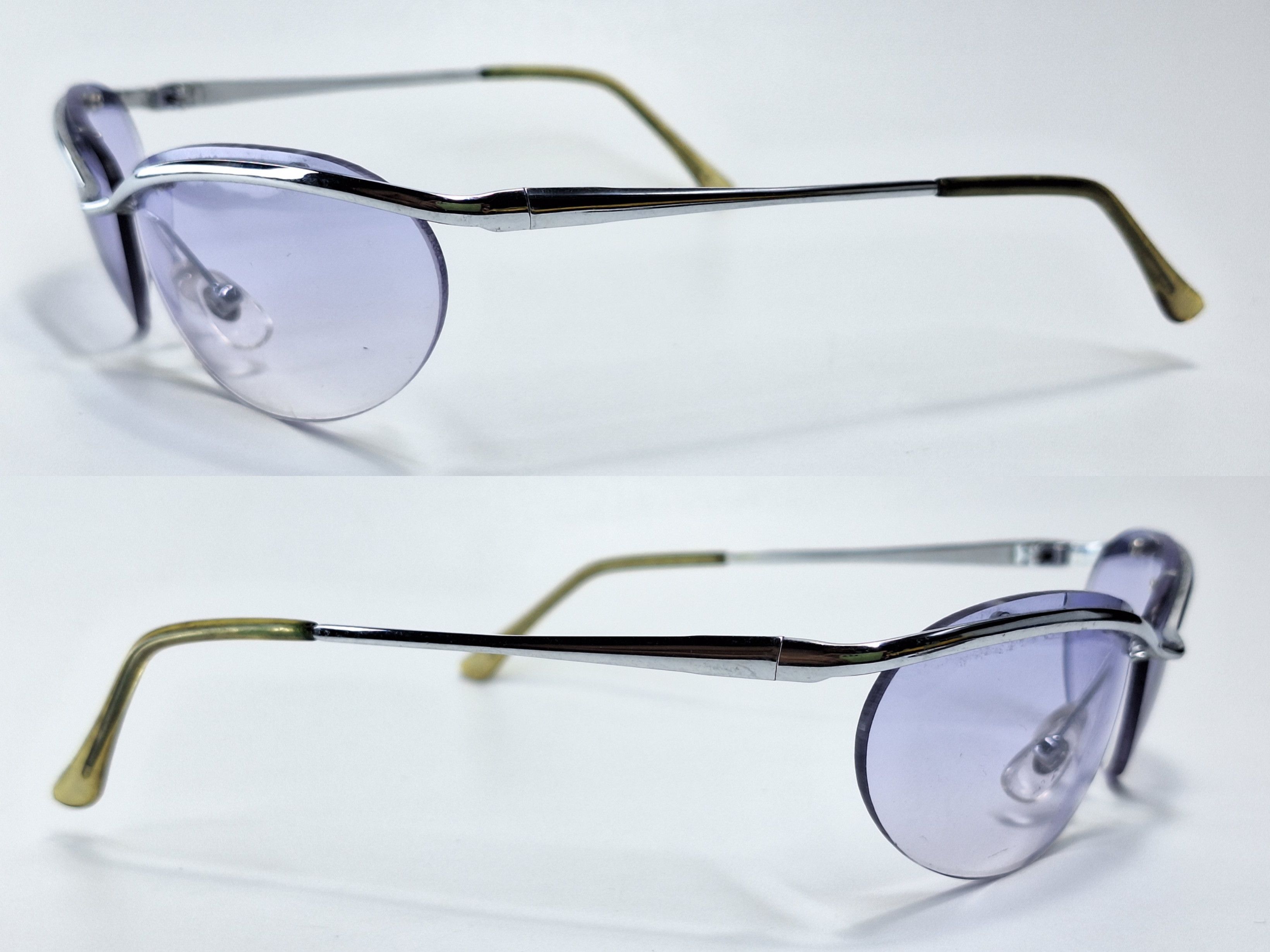 Other 00s Japan Vintage All Silver Semi-Rimless Minimal Eyeglass Size ONE SIZE - 6 Thumbnail