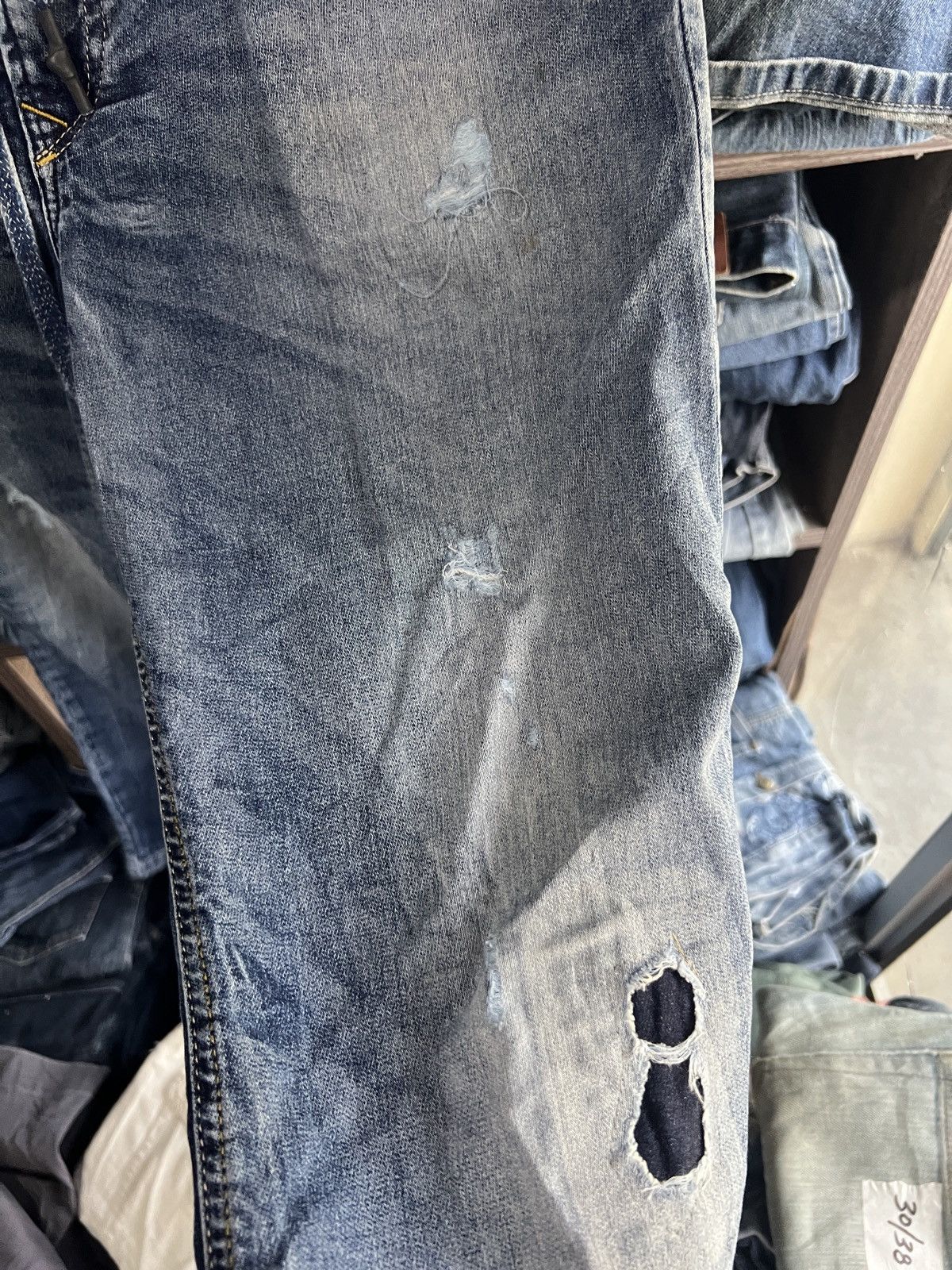 Diesel 🔥Diesel Waykee Distressed Denim Sweatpant Jogger Size US 34 / EU 50 - 10 Thumbnail