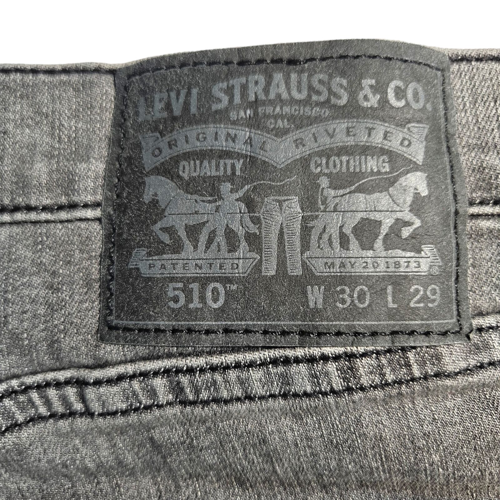 Levi's EUC Levi's 510 Skinny Flex Stretch Fit Jeans Sz. 30x28 Black Size US 30 / EU 46 - 4 Thumbnail