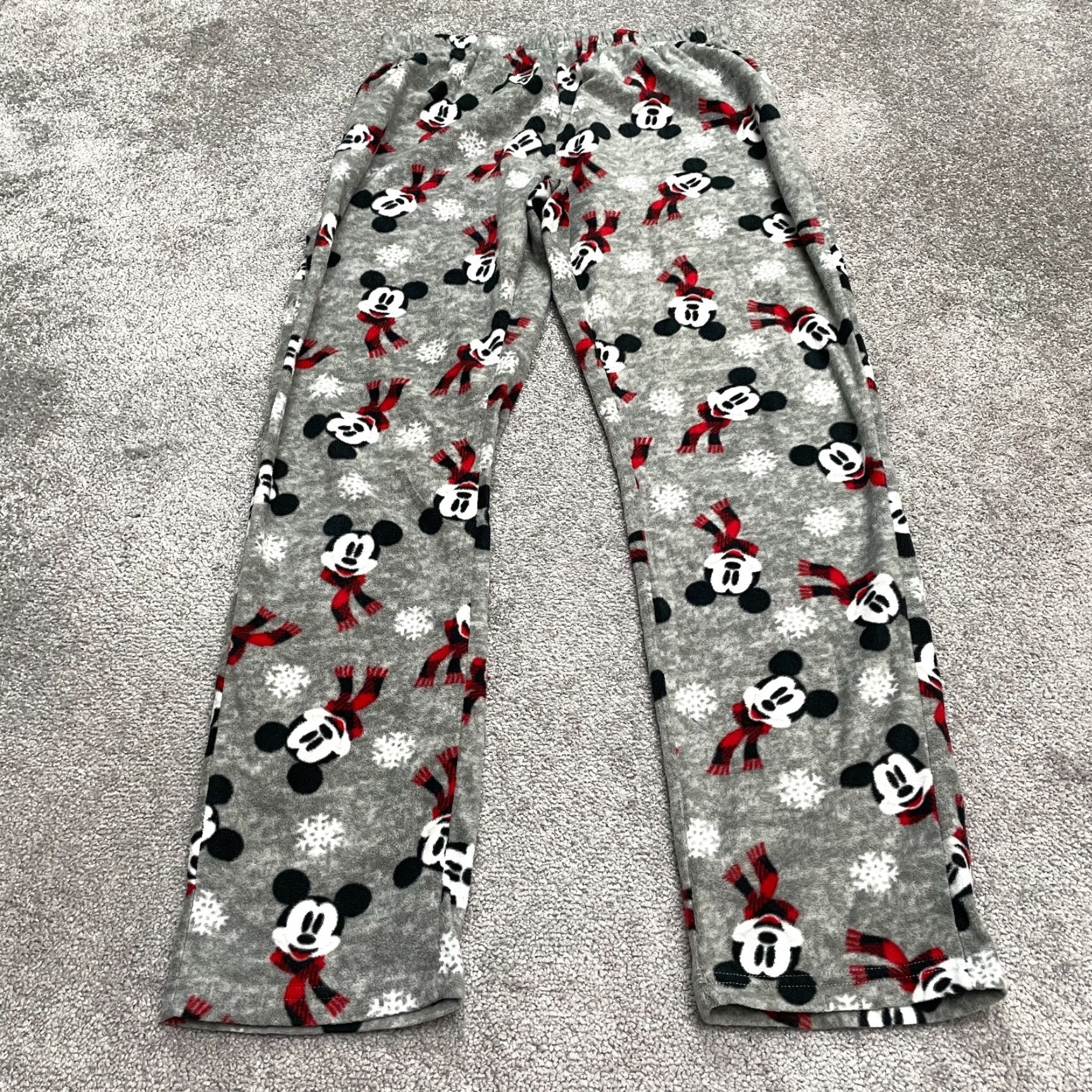 Disney Disney Mickey Mouse Plush Pajama Pants Mens Medium Multicolor Printed Holiday 32x31 Shirt? Size US 31 - 2 Thumbnail