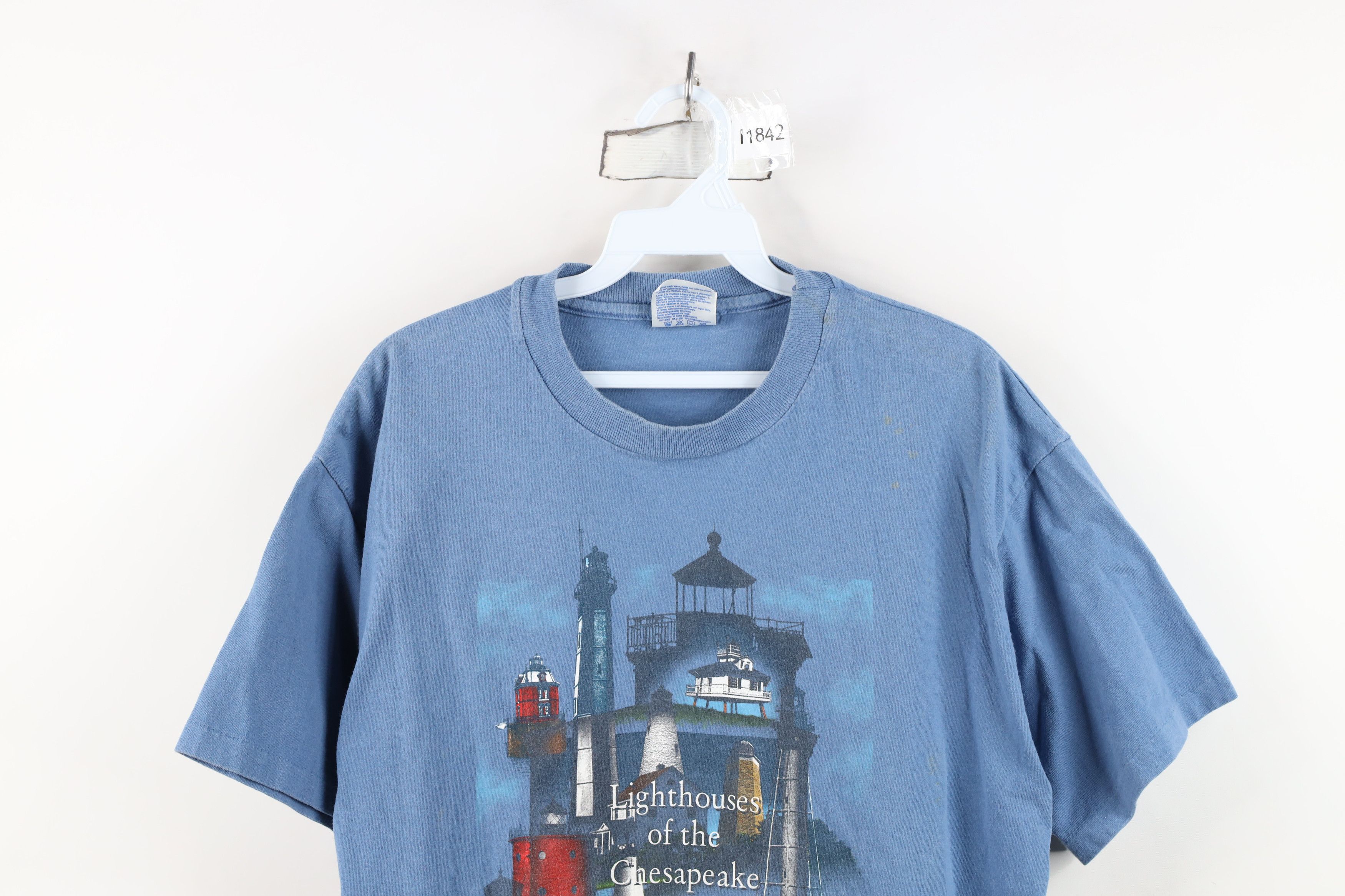 Vintage Vintage 90s Lighthouses of the Chesapeake T-Shirt Cotton Size US L / EU 52-54 / 3 - 2 Thumbnail