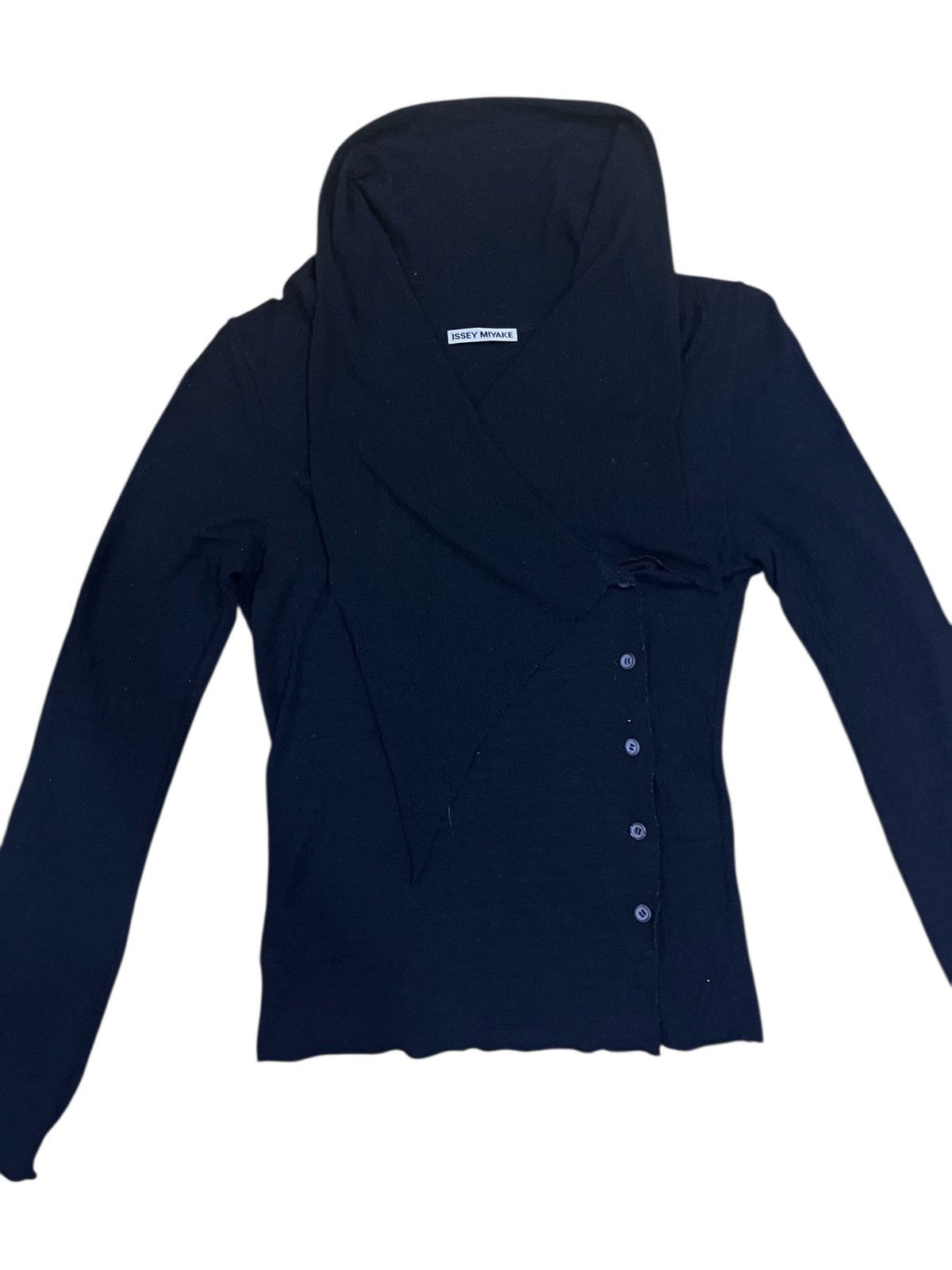 Issey Miyake ISSEY MIYAKE BUTTON UP LONG SLEEVE BLOUSE BLACK Size S / US 4 / IT 40 - 5 Thumbnail