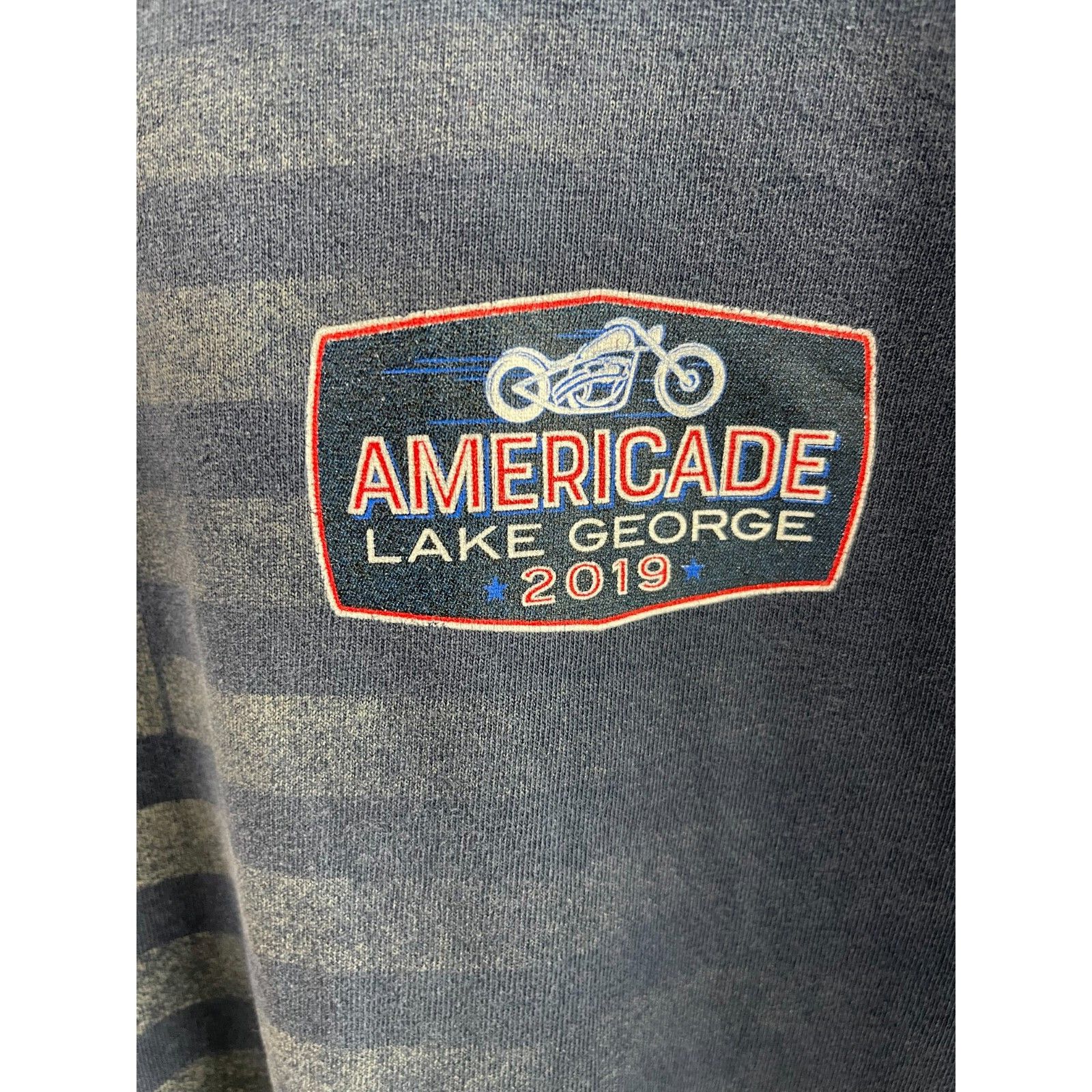 Harley Davidson VTG 90S Y2K HARLEY BIKER AMERICADE LAKE GEORGE RALLY LONG SL Size US L / EU 52-54 / 3 - 4 Thumbnail