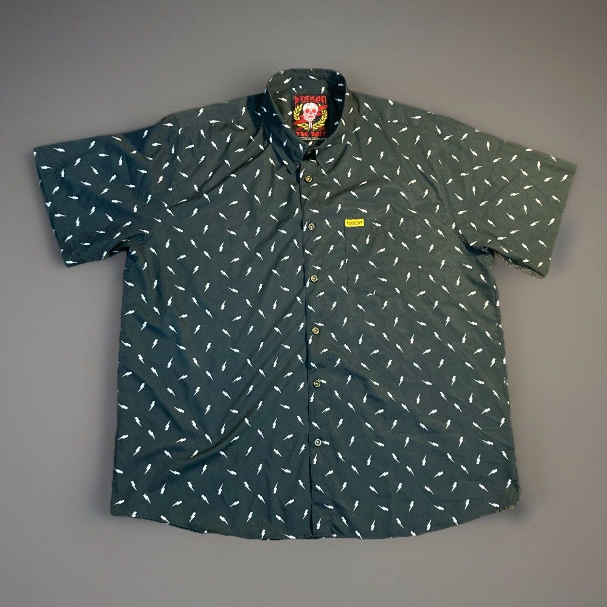Dixxon Shirt Mens 3X Black The Bolt Button Up Short Sleeve