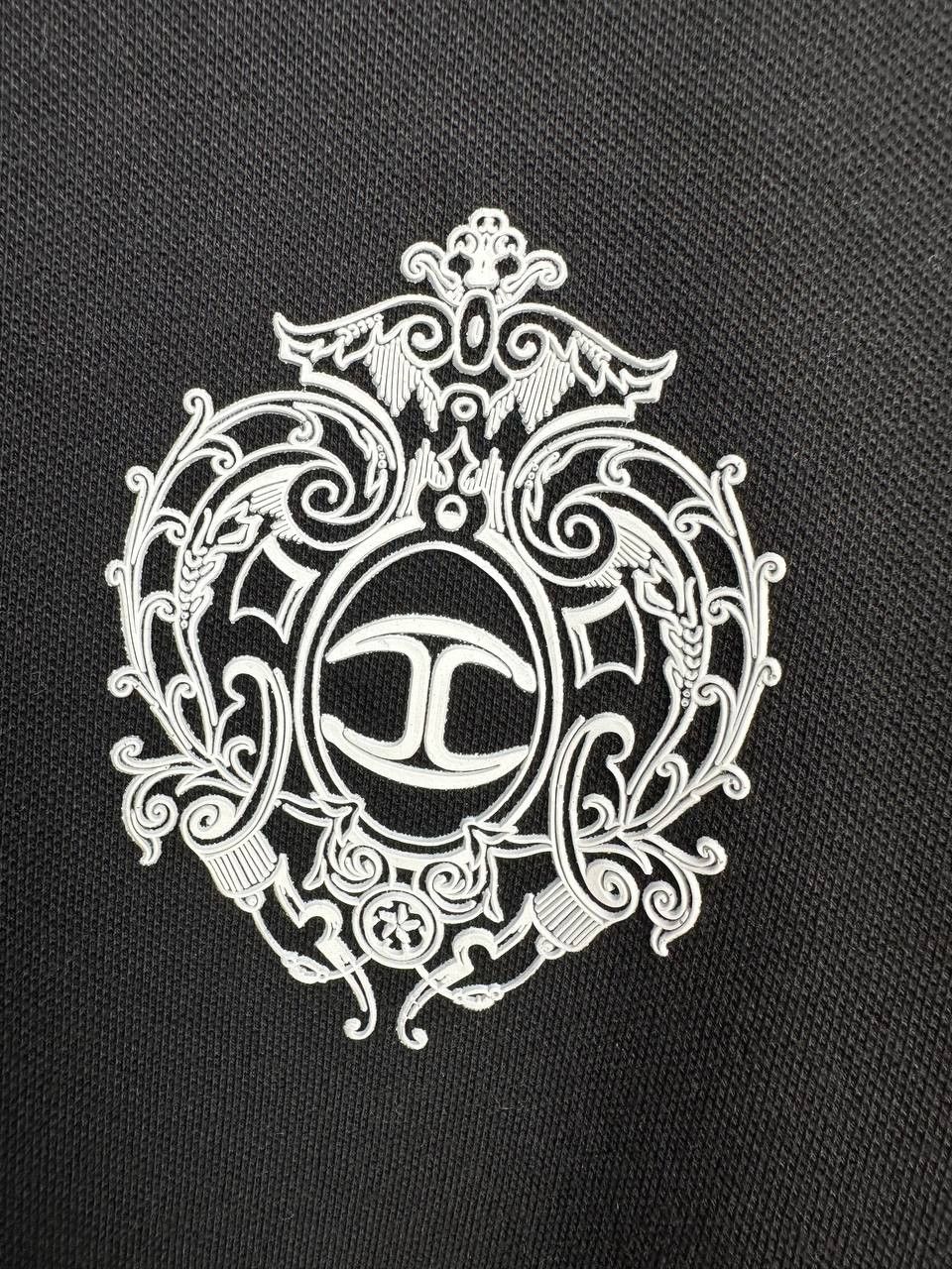 Just Cavalli Just Cavalli Black Crest Logo Piqué Polo Shirt Short Sleeve Size US XXL / EU 58 / 5 - 8 Thumbnail