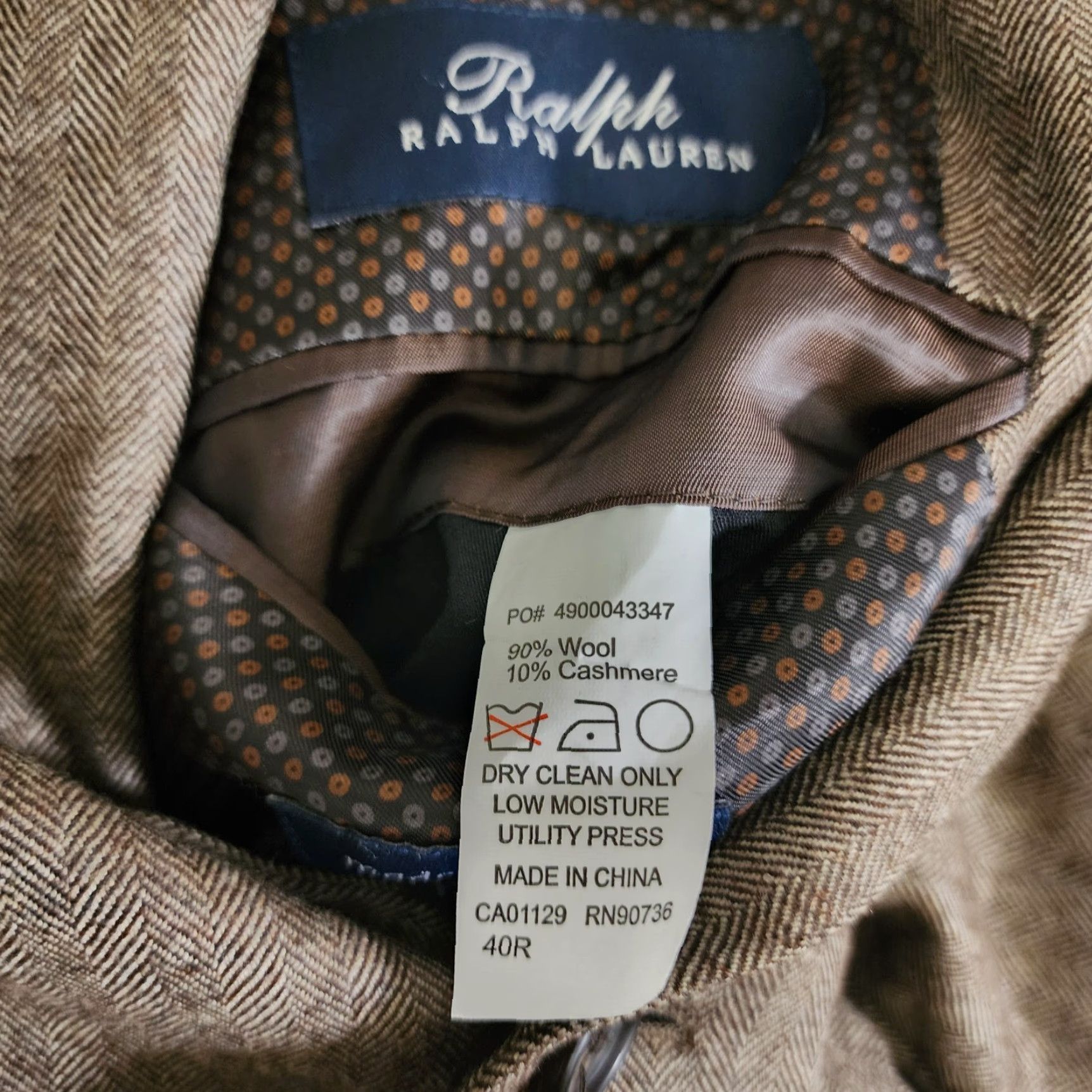 Ralph Lauren VINTAGE Ralph Lauren Polo Blazer Mens 40 R Brown Wool Cashmere Coat Elbow Patch 2 Button Mens Size US L / EU 52-54 / 3 - 4 Thumbnail