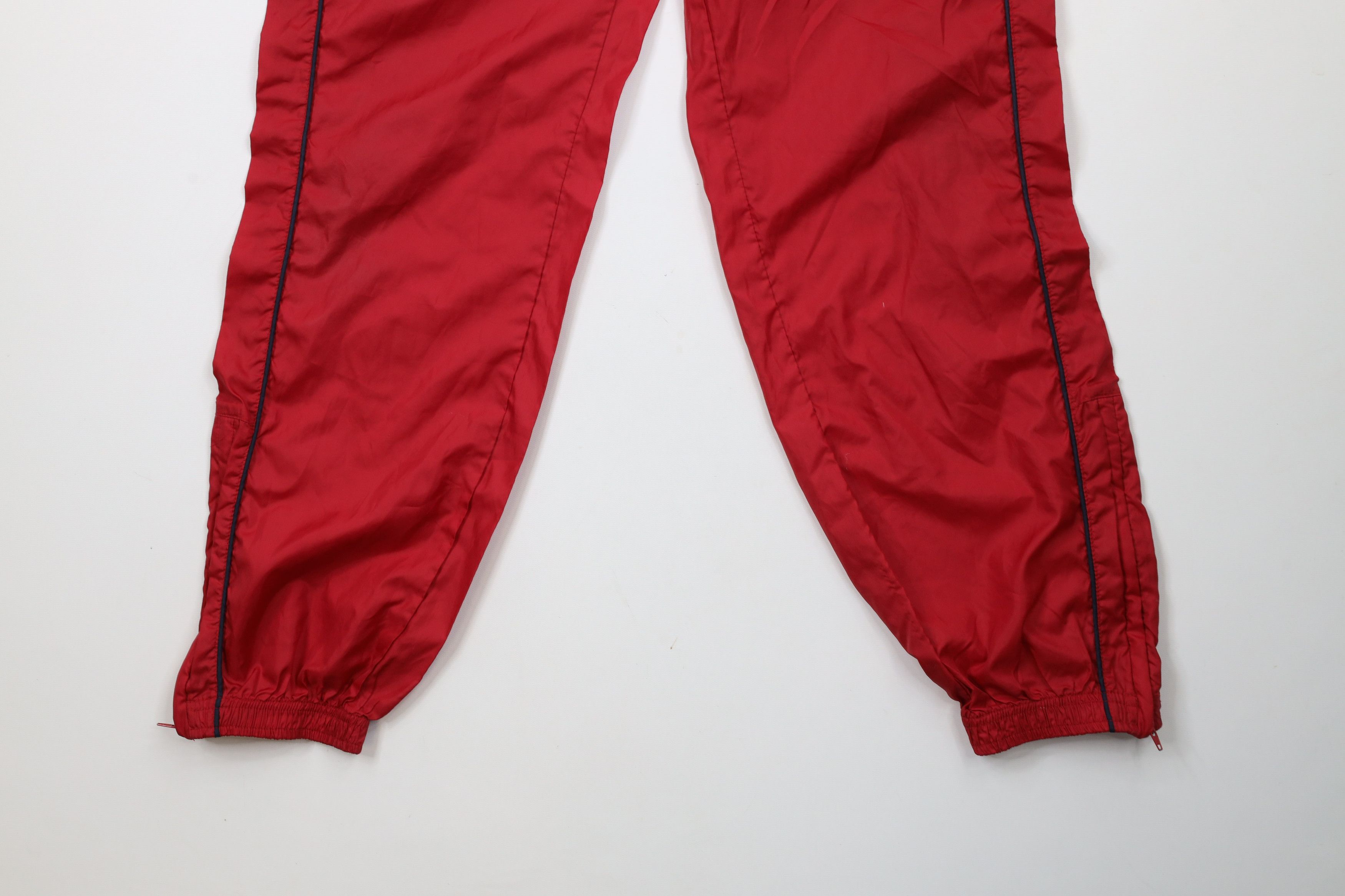 Ralph Lauren × Vintage Vintage 90s Ralph Lauren Box Logo Cuffed Joggers Pants Red Size 26" / US 2 / IT 38 - 4 Thumbnail
