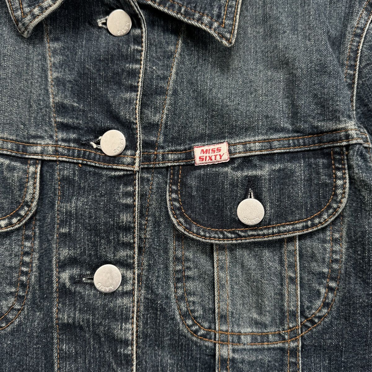 Miss Sixty Vintage Y2K Miss Sixty Rose Denim Jacket Size S / US 4 / IT 40 - 4 Thumbnail
