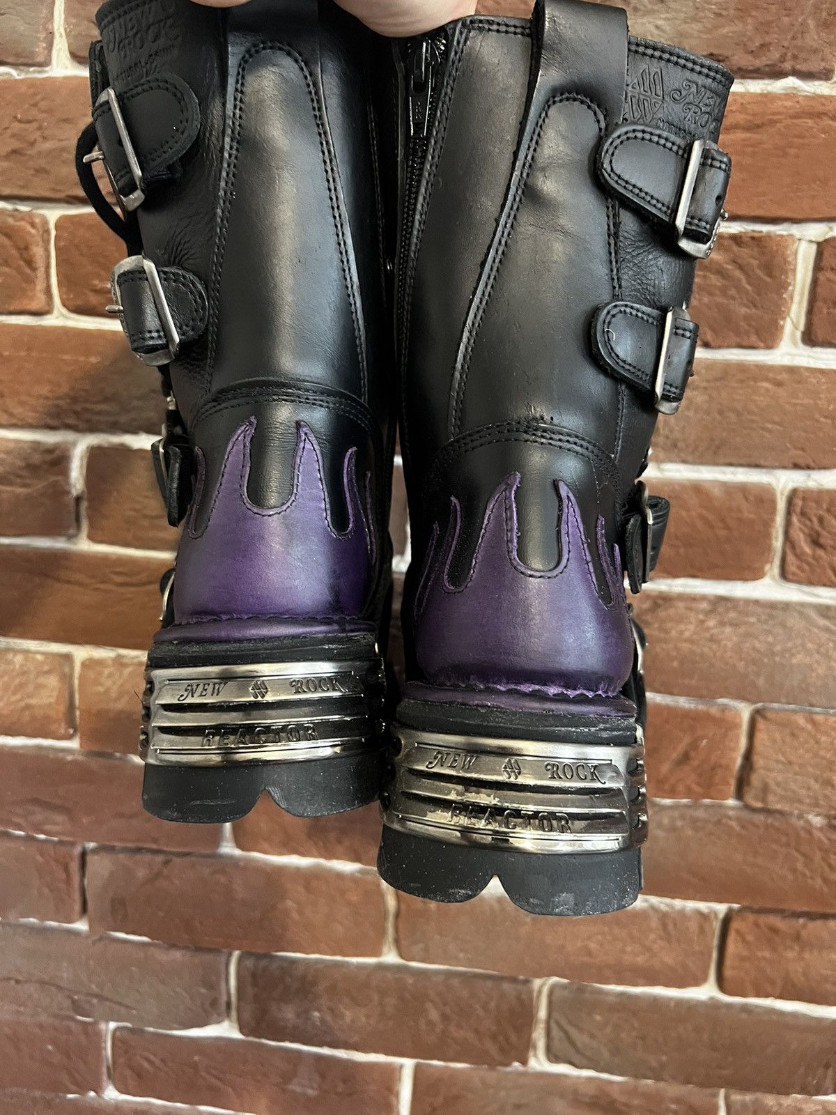 Vintage New Rock Flames 00s Boots Avant Garde Platfrom Vintage Size US 7 / IT 37 - 3 Thumbnail