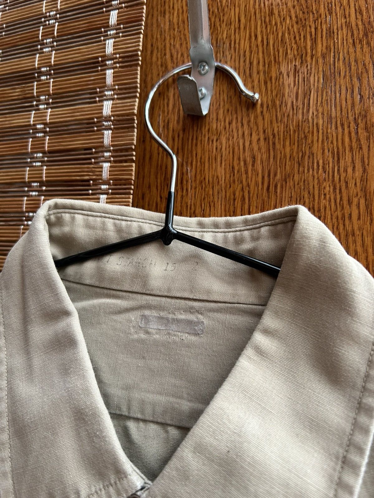 Vintage Vintage 50s US Army Khaki Cotton Twill Long Sleeve Shirt Size US S / EU 44-46 / 1 - 8 Thumbnail