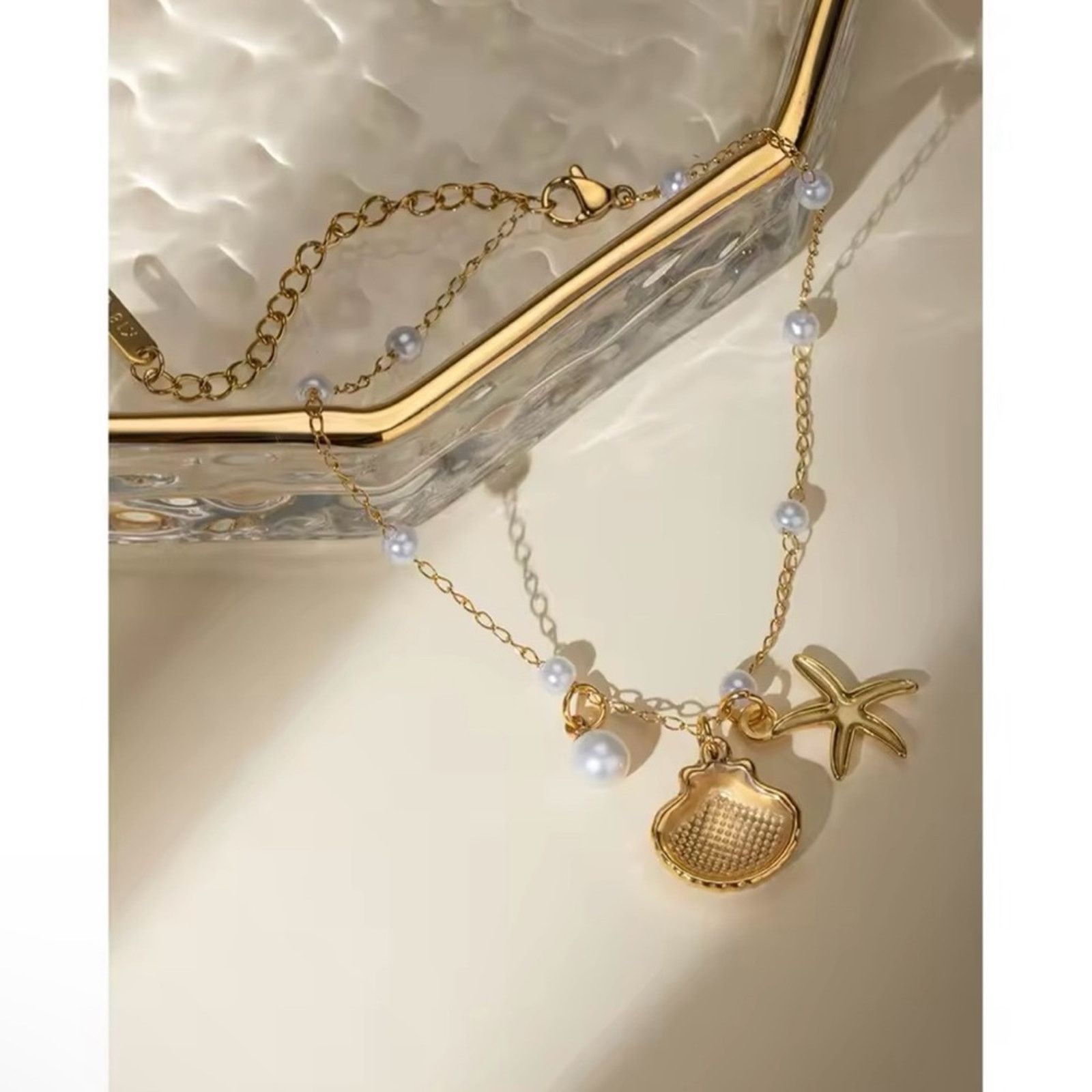 Other 18K Gold Plated Stainless Steel Shell Starfish Imitation Size ONE SIZE - 2 Thumbnail