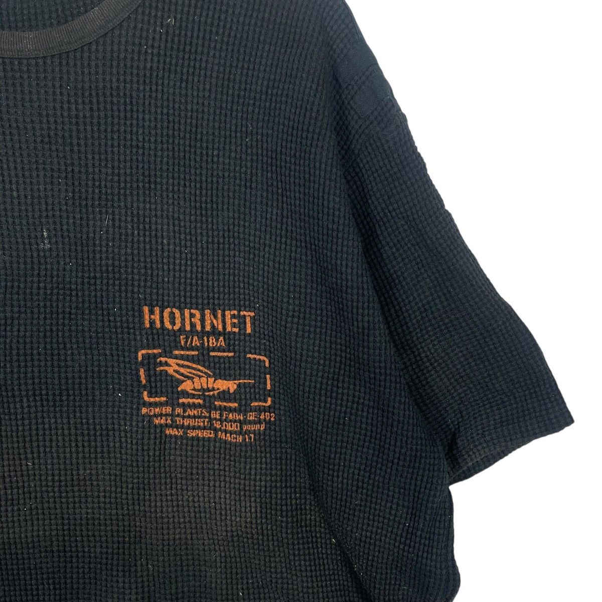 Avirex Vintage Avirex Hornet Waffle Knit T Shirt US Black Military Size US XXL / EU 58 / 5 - 3 Thumbnail