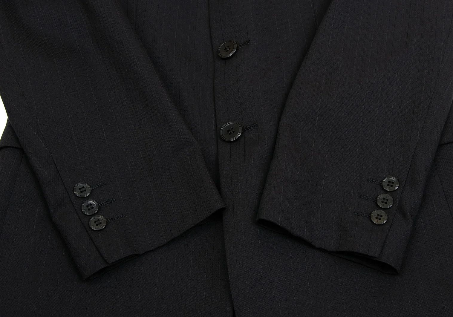 Jean Paul Gaultier Wool-Poly Shadow Stripe Jacket in Black Size 44 Size US S / EU 44-46 / 1 - 7 Thumbnail