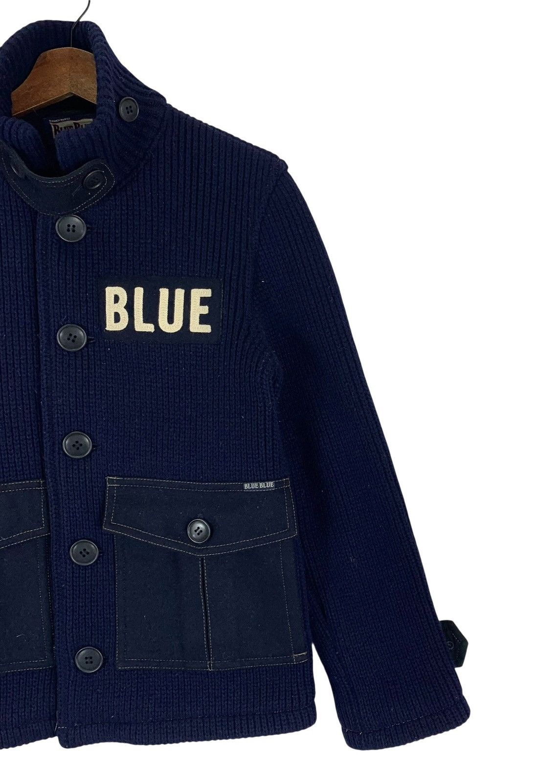 Blue Blue Japan 🔥🔥BLUE BLUE JAPAN MILITARY CABLE KNITTED JACKET Size US M / EU 48-50 / 2 - 8 Thumbnail