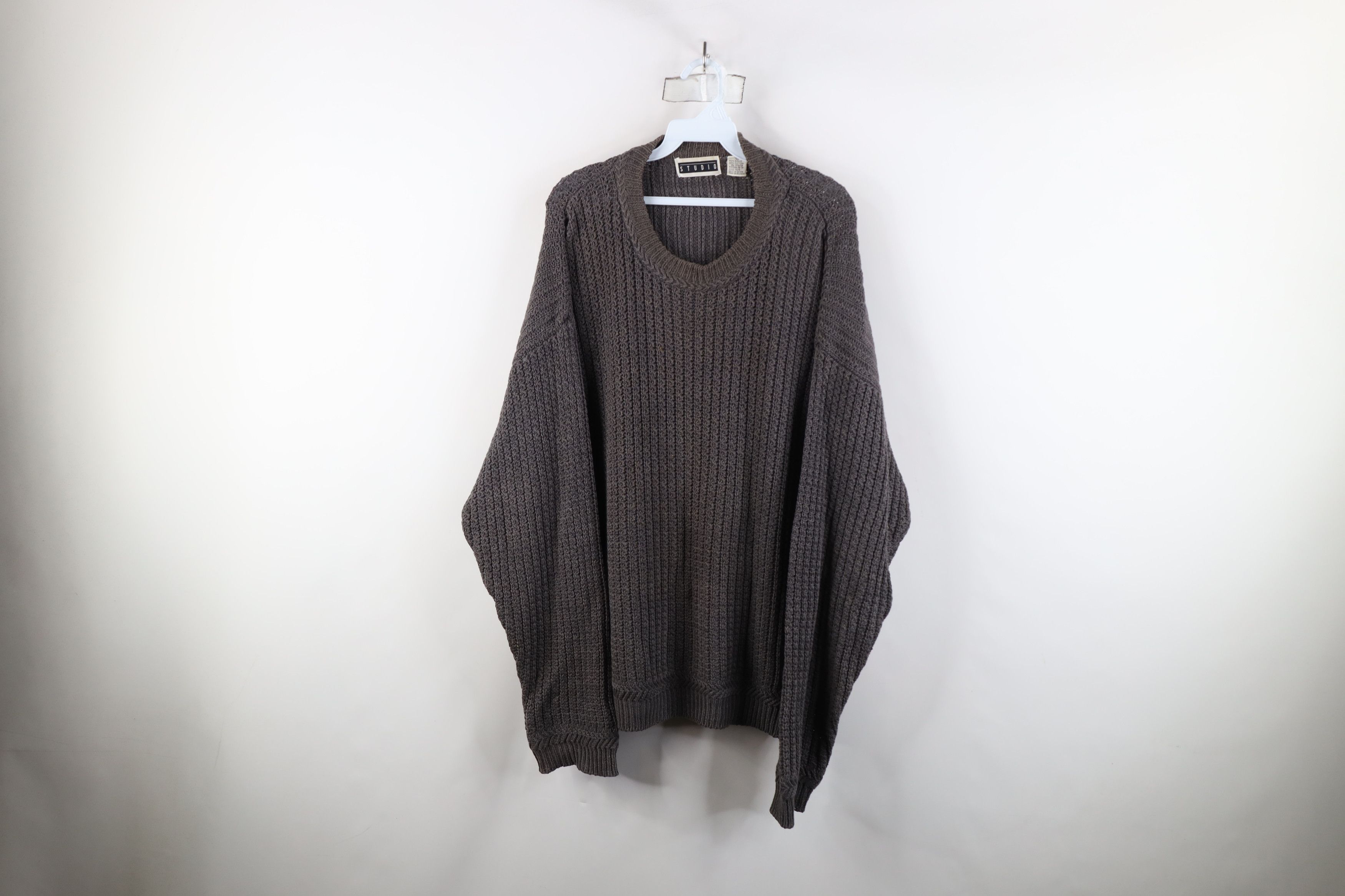 Vintage Vintage 90s Streetwear Baggy Oversized Ribbed Knit Sweater Size US L / EU 52-54 / 3 - 1 Thumbnail