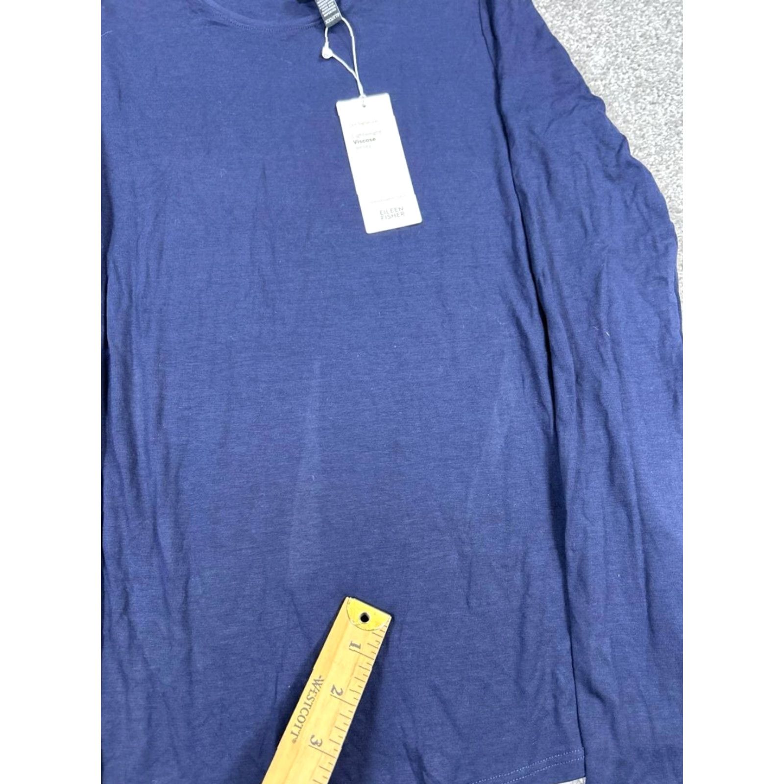 Eileen Fisher Eileen Fisher Womens 2XS Blue Knit Pullover Sweater Casual Long Sleeve Crew Neck Dolman Sleeve Regular Fit Size XXS / US 00 / IT 34 - 6 Thumbnail