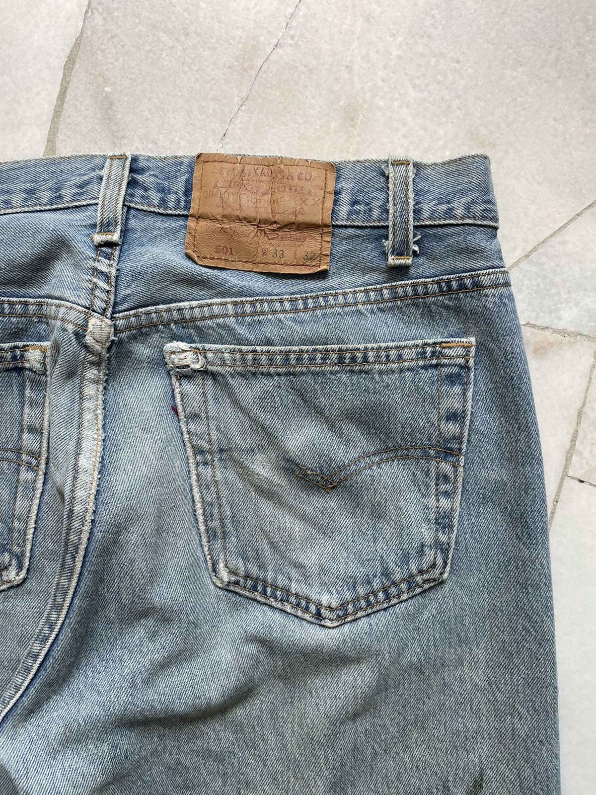 Levi's Vintage 90s Levis 501 Blue Washed Jeans 32x32 Size US 32 / EU 48 - 4 Thumbnail