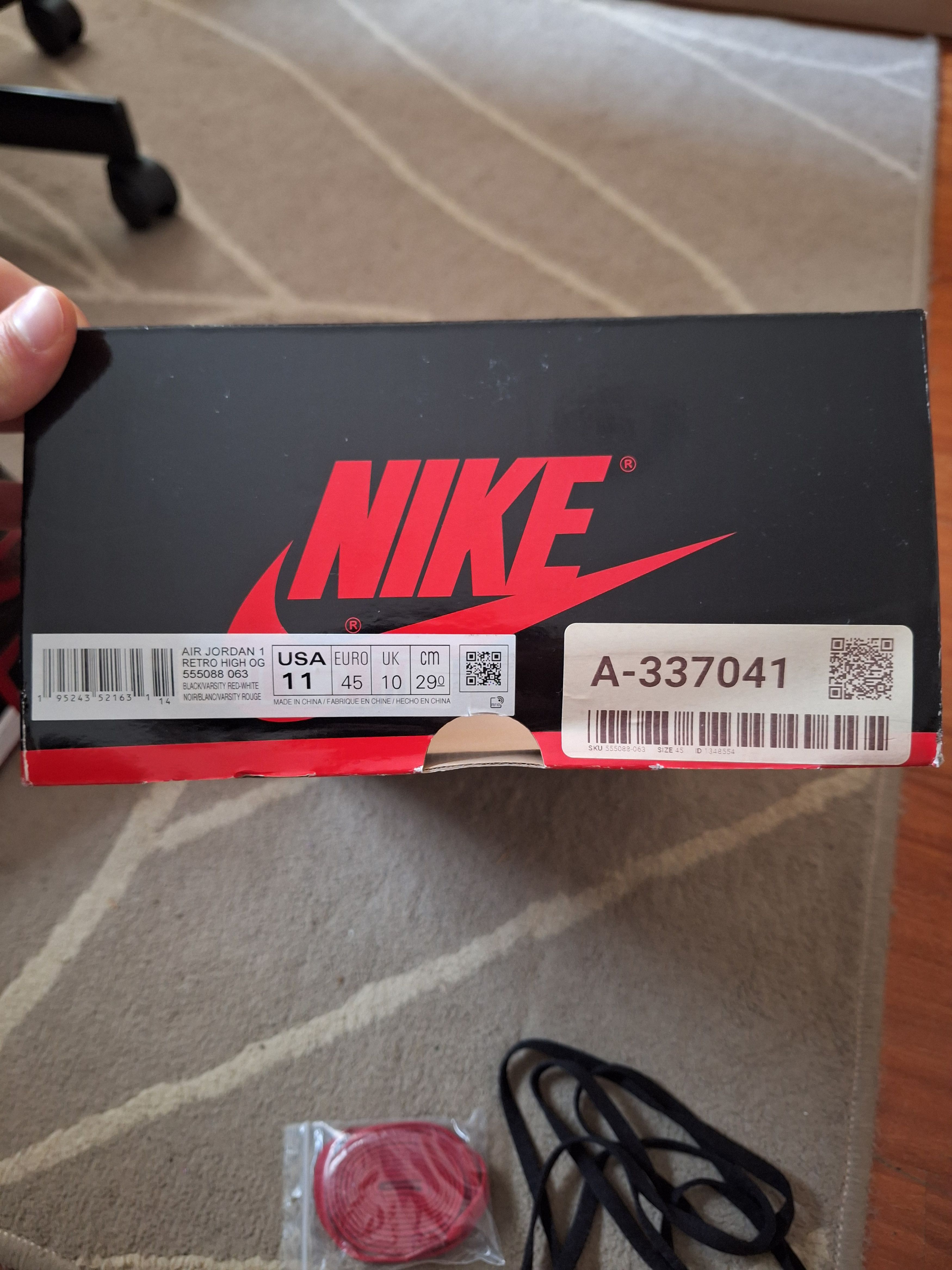 Jordan Brand Air Jordan 1 High Patent Bred Size US 11 / EU 44 - 3 Thumbnail