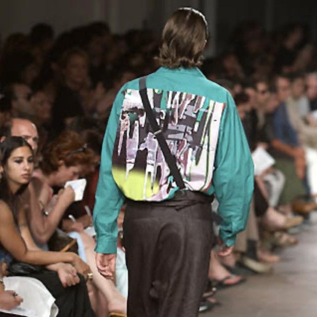 Issey Miyake SS02 Runway Issey Miyake Back Patchwork Shirt Size US L / EU 52-54 / 3 - 2 Thumbnail