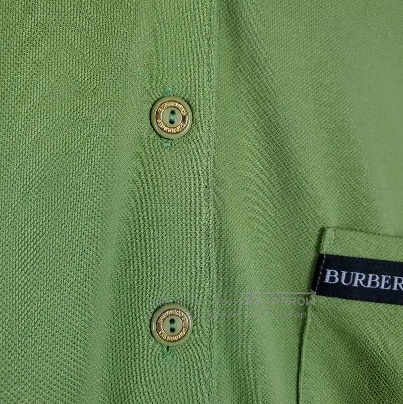 Burberry Burberry Green Cotton Blend Long Sleeve Polo. Size US L / EU 52-54 / 3 - 8 Thumbnail