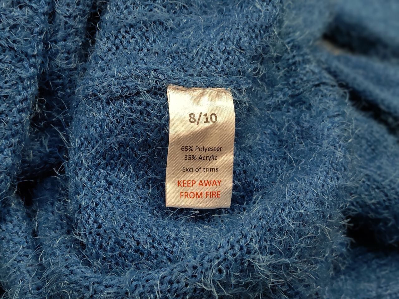 Japanese Brand Vintage 90's Japanese Blue Mohair Style Fuzzy Sweater Hype Size US M / EU 48-50 / 2 - 20 Thumbnail