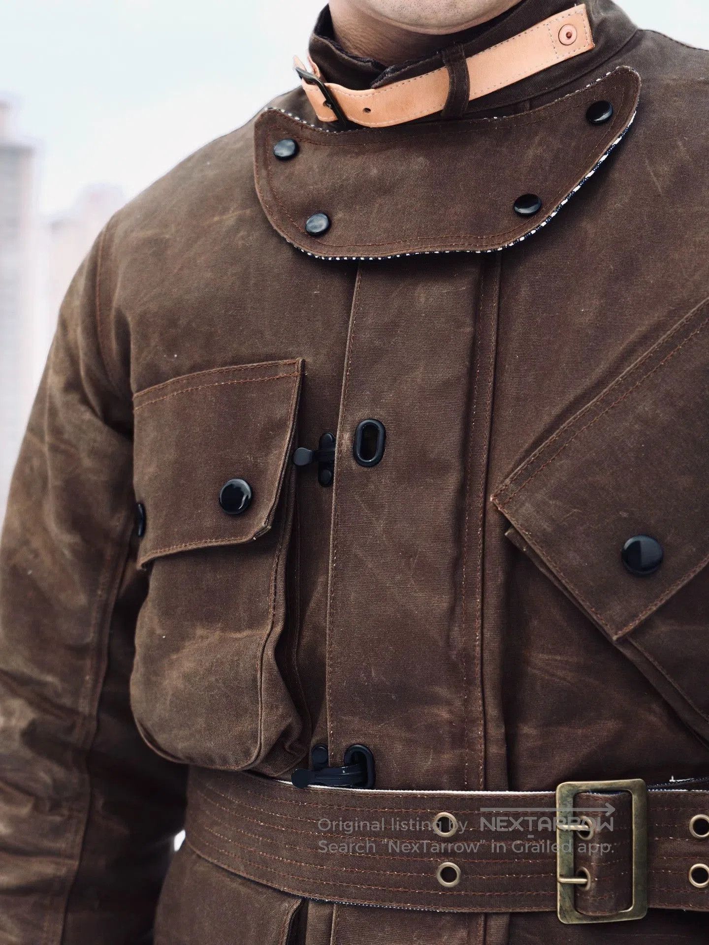 Other ITOHOUSE 25OZ Heavy Waxed Moto Jacket. Size US M / EU 48-50 / 2 - 3 Thumbnail