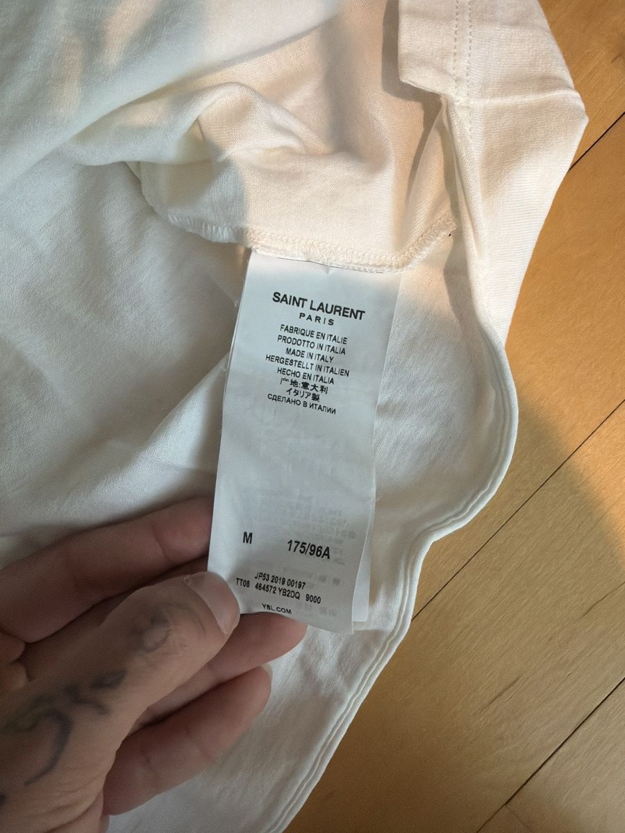 Saint Laurent Paris Saint Laurent Logo T-Shirt Size US M / EU 48-50 / 2 - 4 Thumbnail